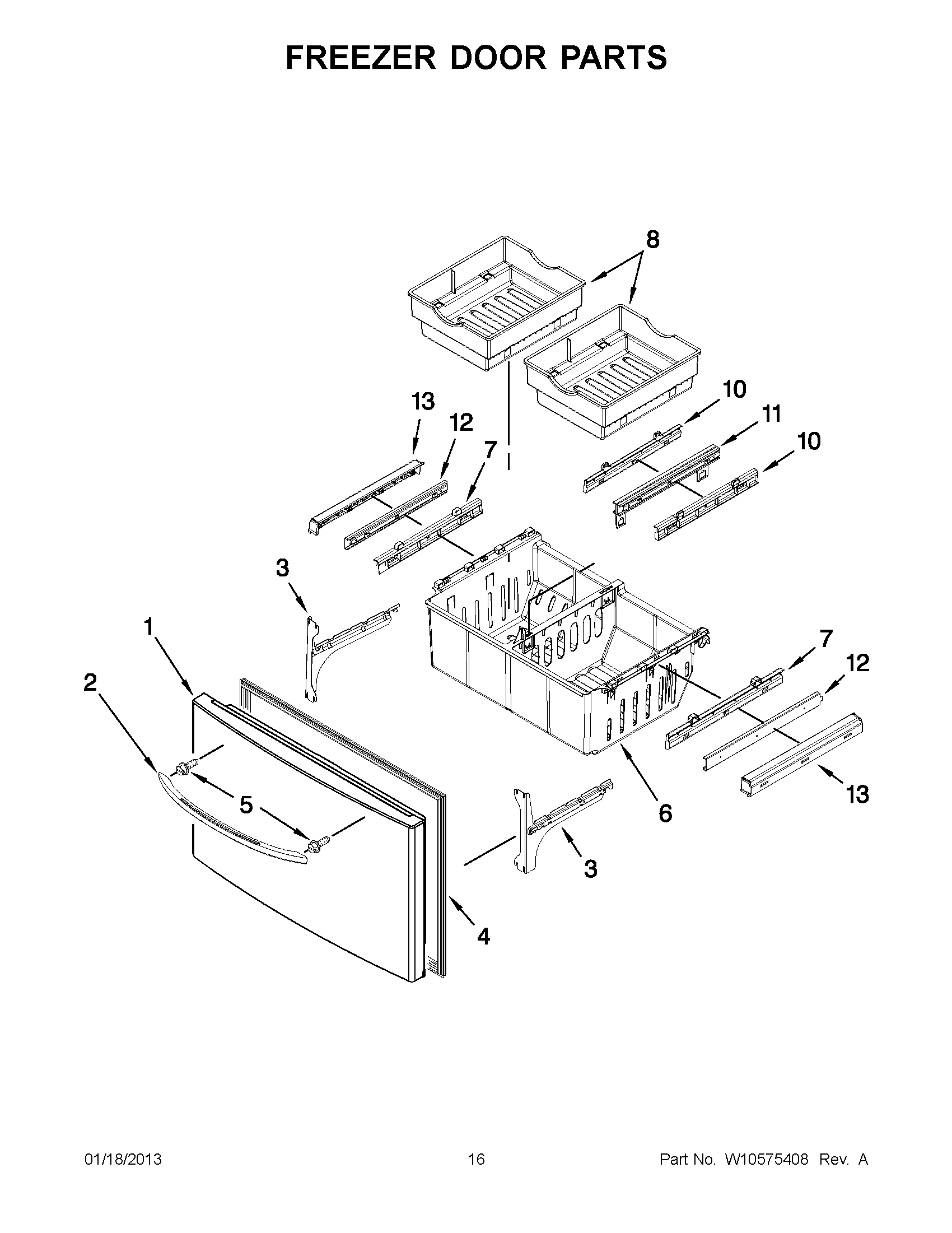 08 - FREEZER DOOR PARTS