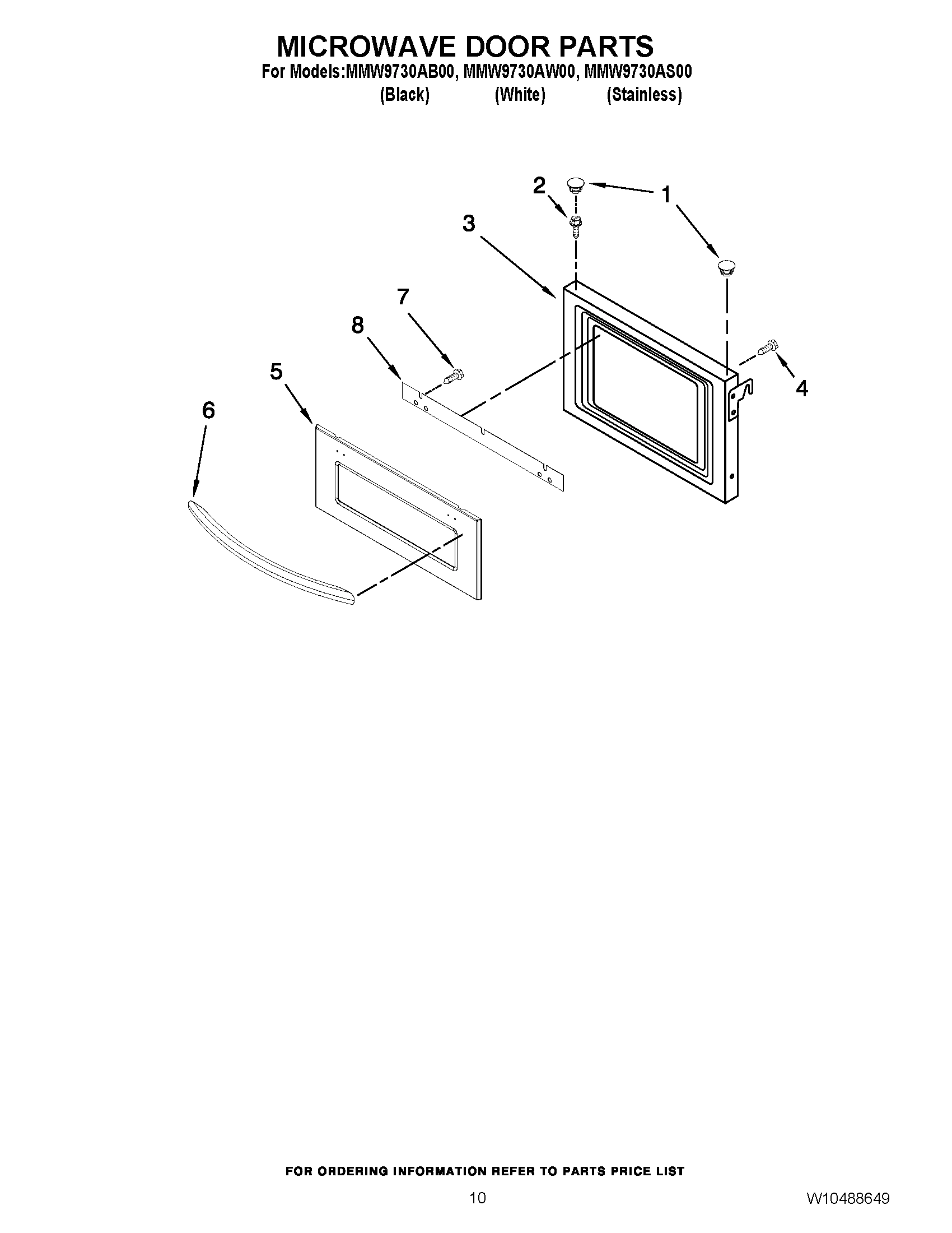 08 - MICROWAVE DOOR PARTS