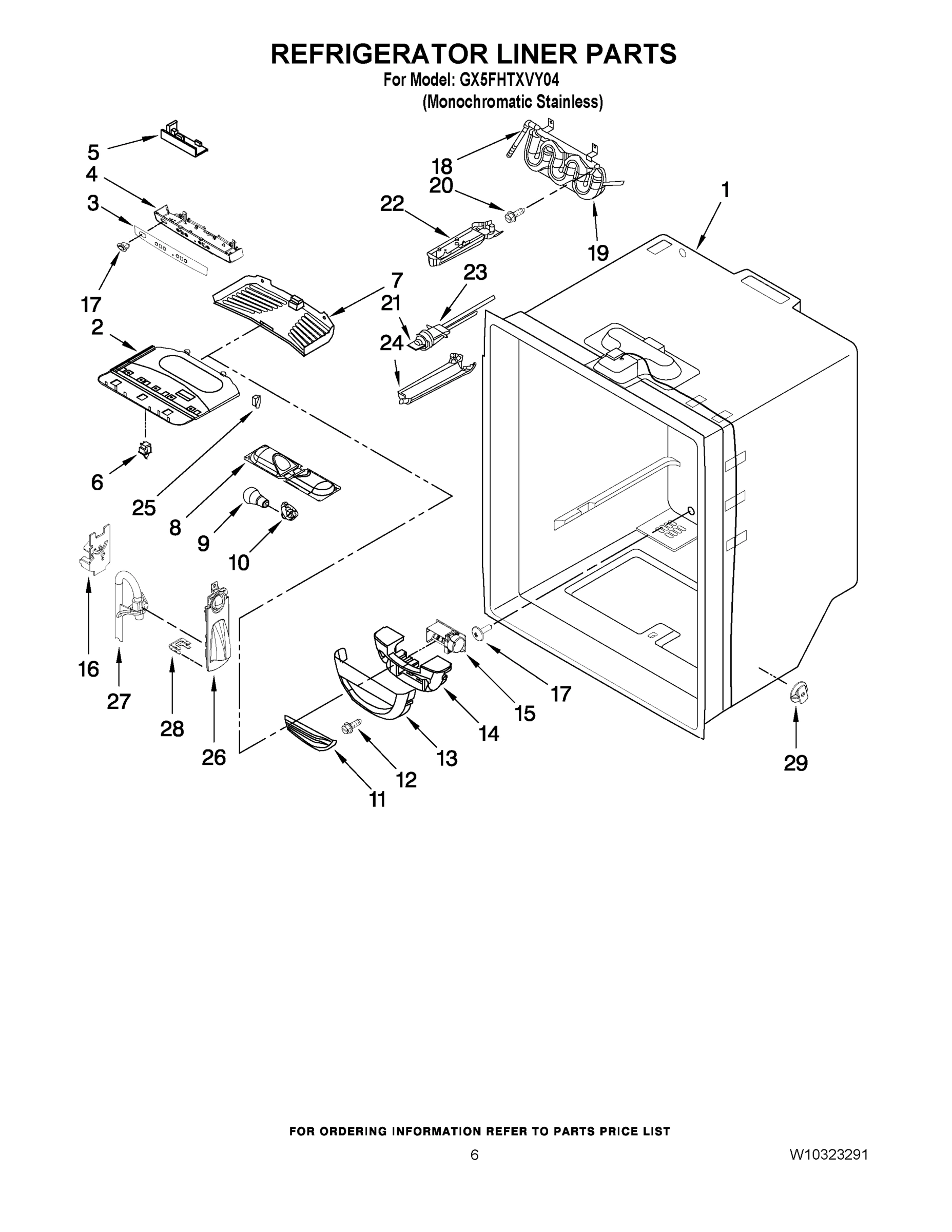 04 - REFRIGERATOR LINER PARTS