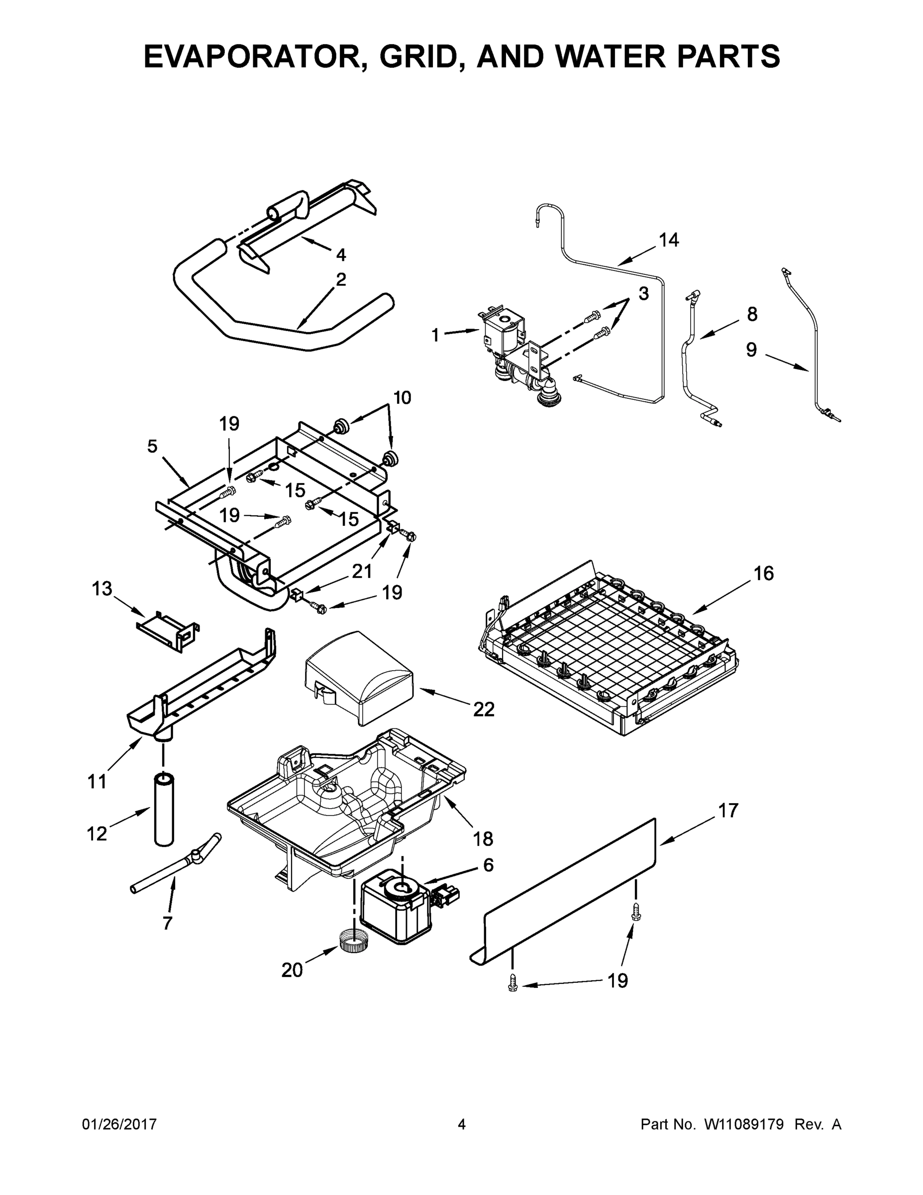 03 - EVAPORATOR, GRID, AND WATER PARTS