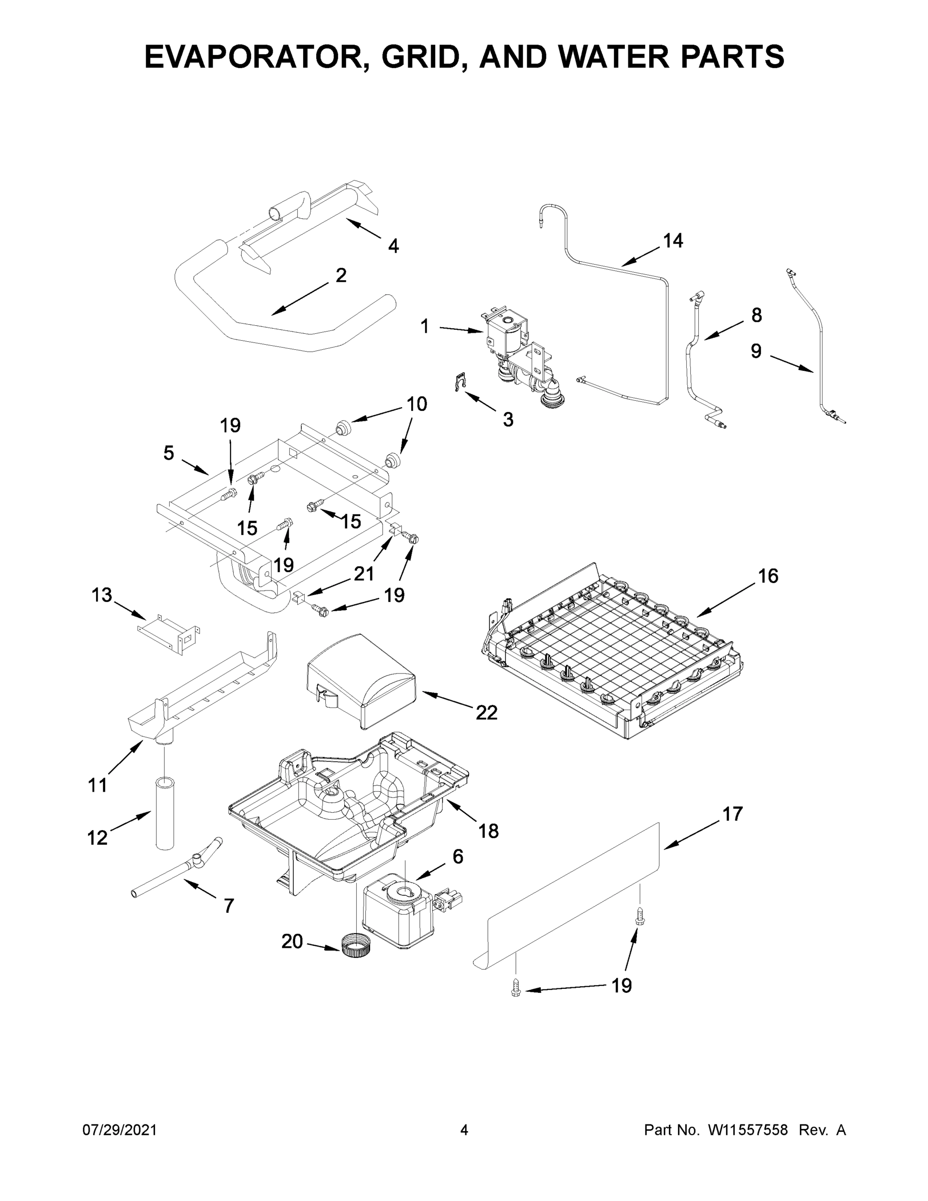 03 - EVAPORATOR, GRID, AND WATER PARTS