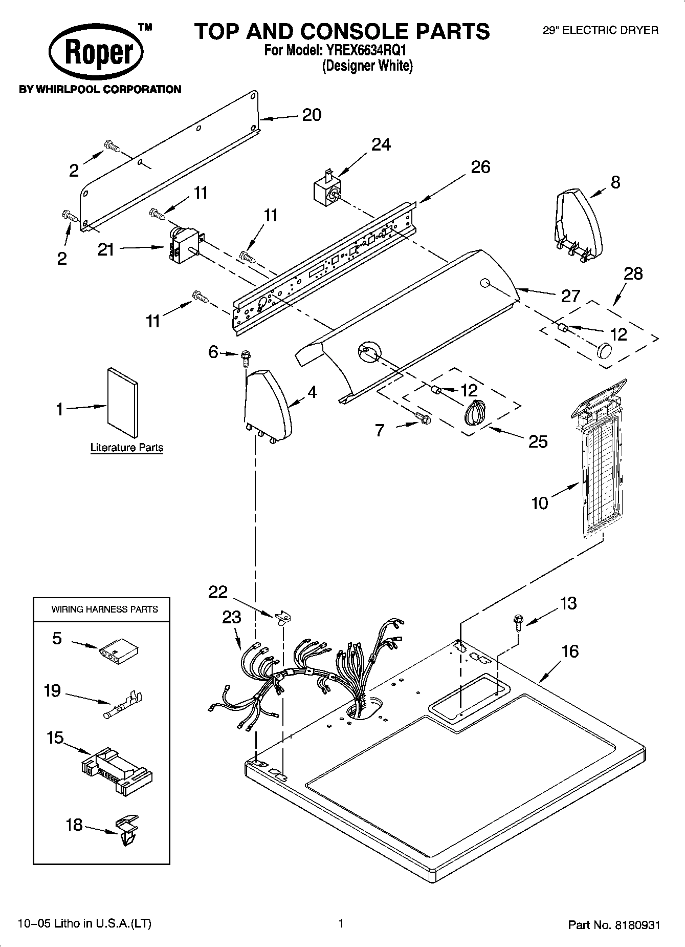01 - TOP AND CONSOLE PARTS