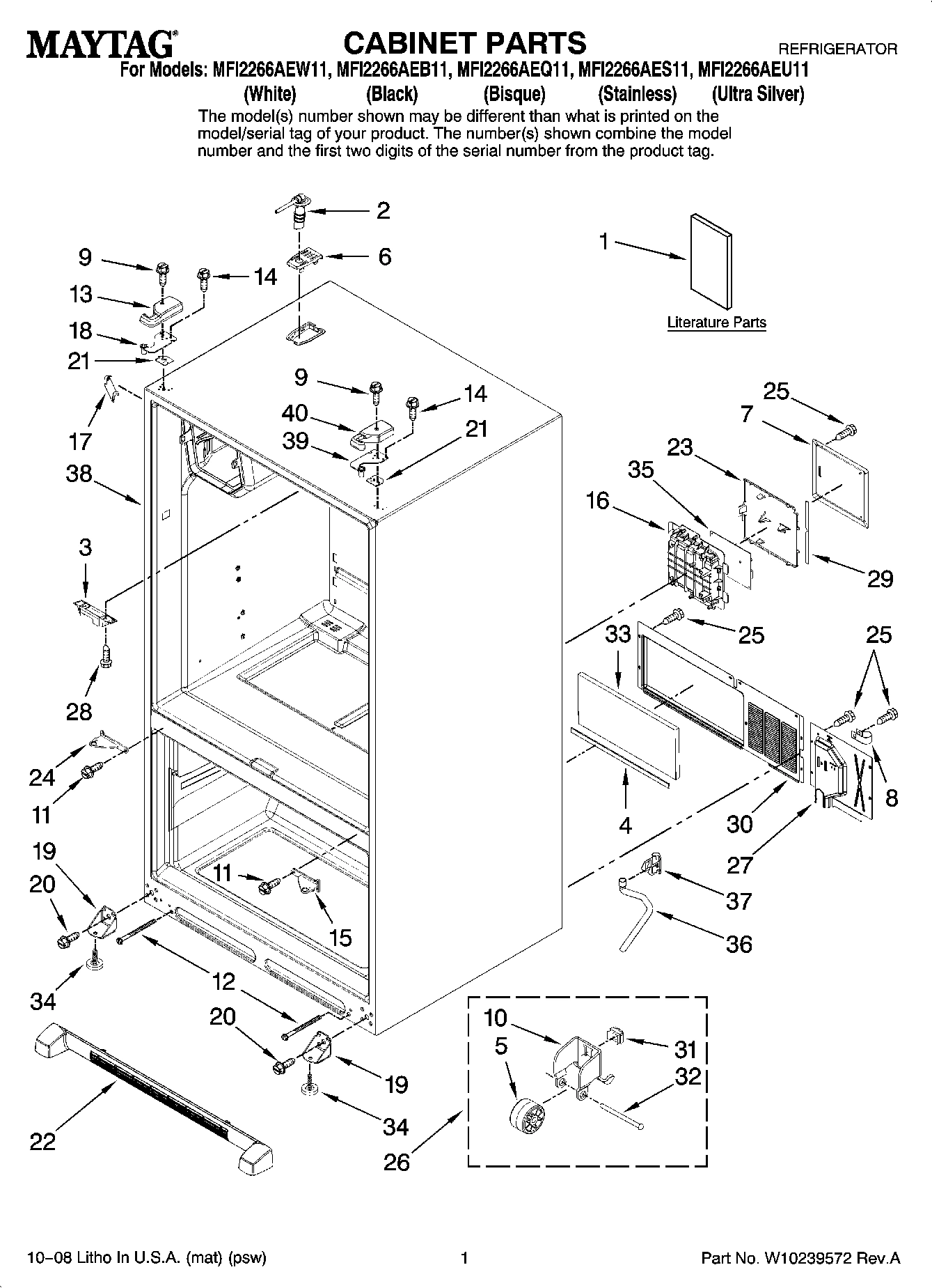 01 - CABINET PARTS