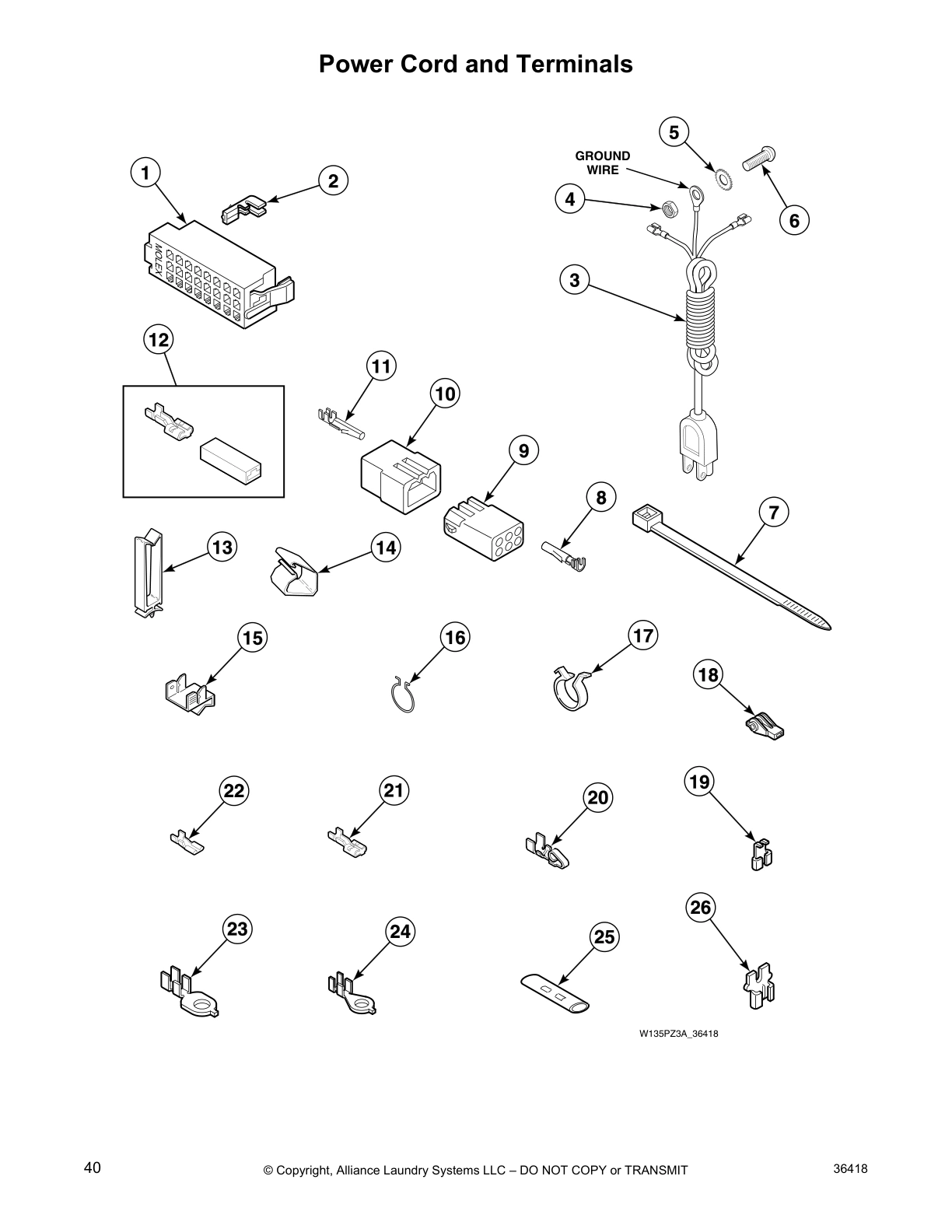 Power Cord and Terminals