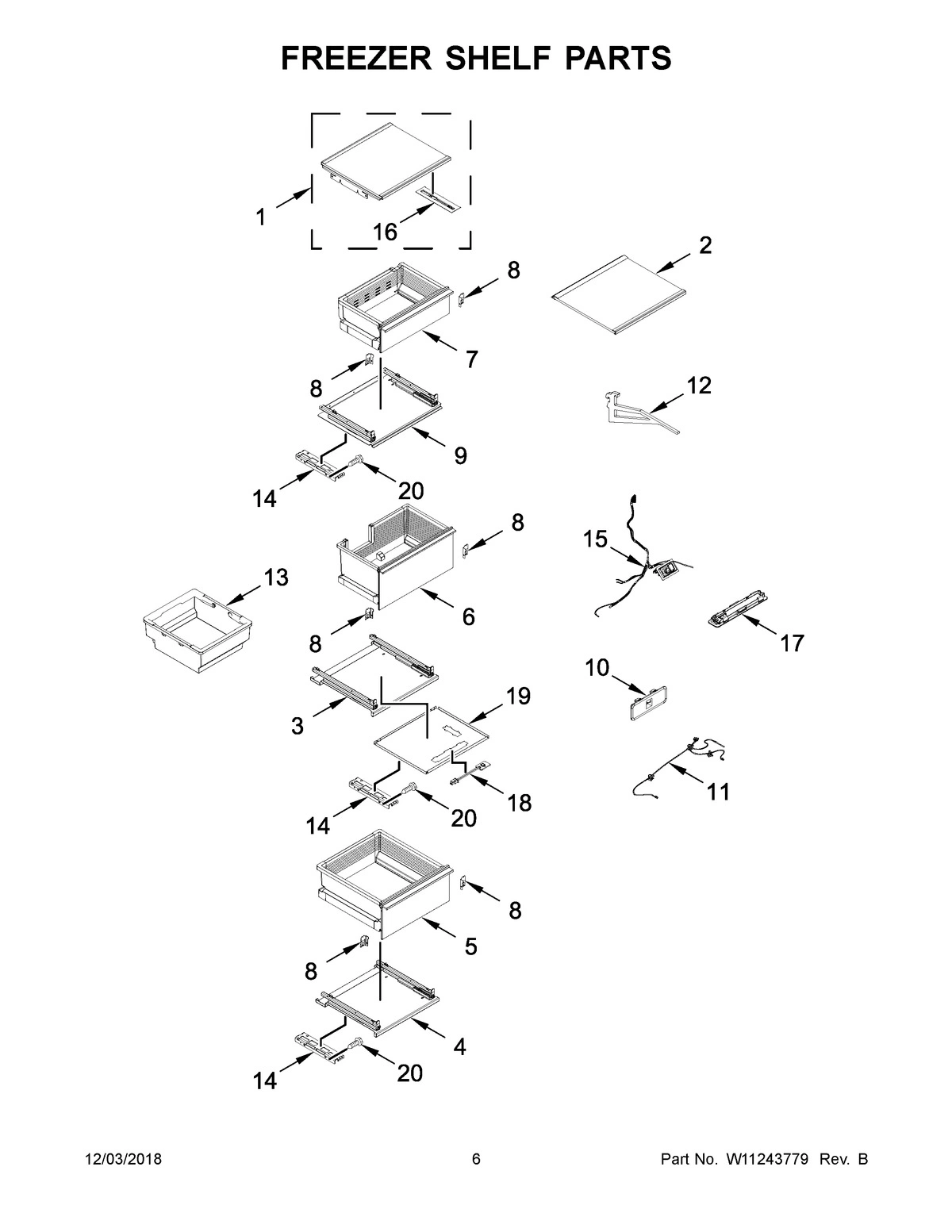 04 - FREEZER SHELF PARTS