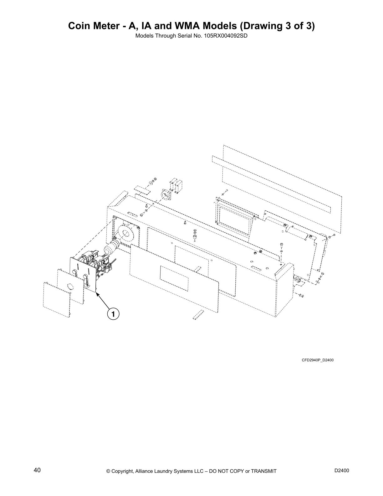 Coin Meter - A, IA and WMA Models (Drawing 3 of 3)