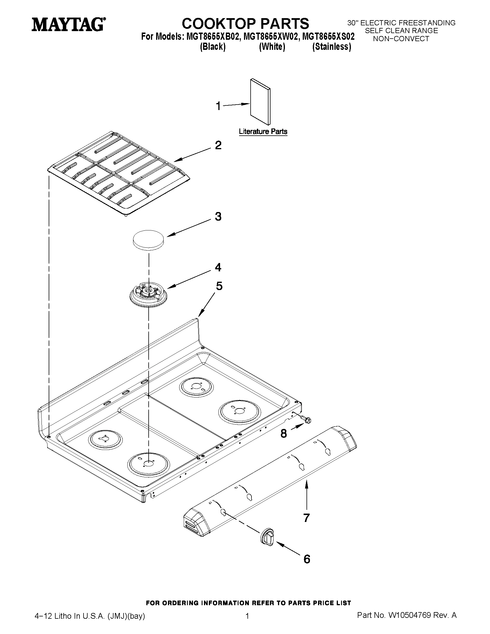 01 - COOKTOP PARTS