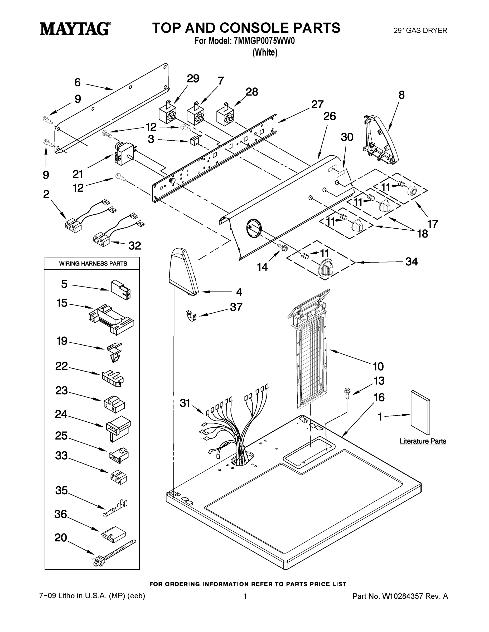 01 - TOP AND CONSOLE PARTS