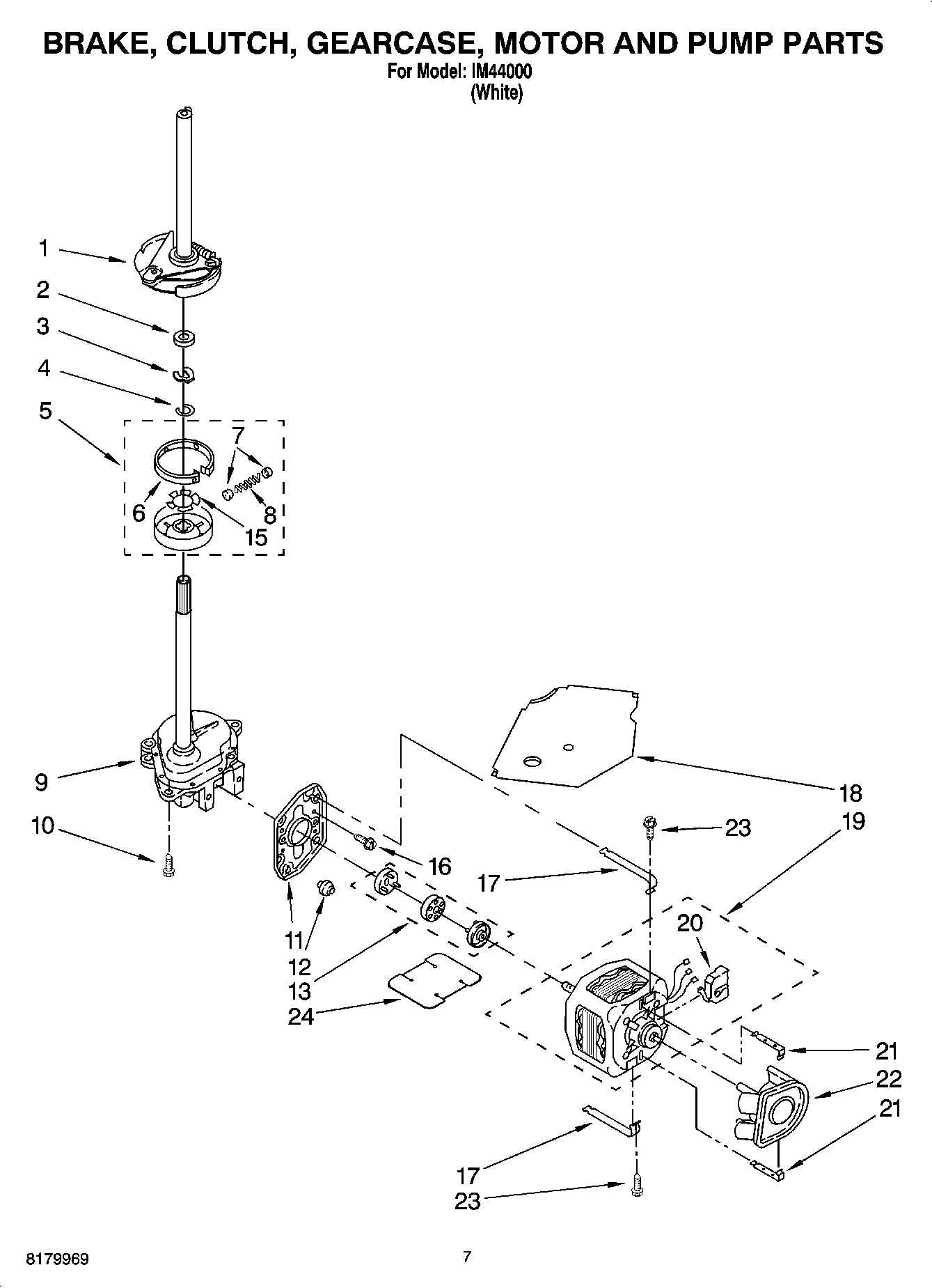 04 - BRAKE, CLUTCH, GEARCASE, MOTOR AND PUMP PARTS