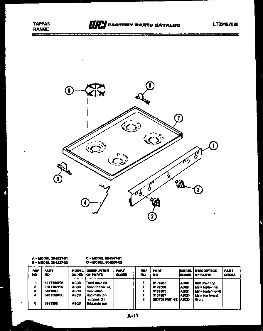 03 - COOKTOP PARTS