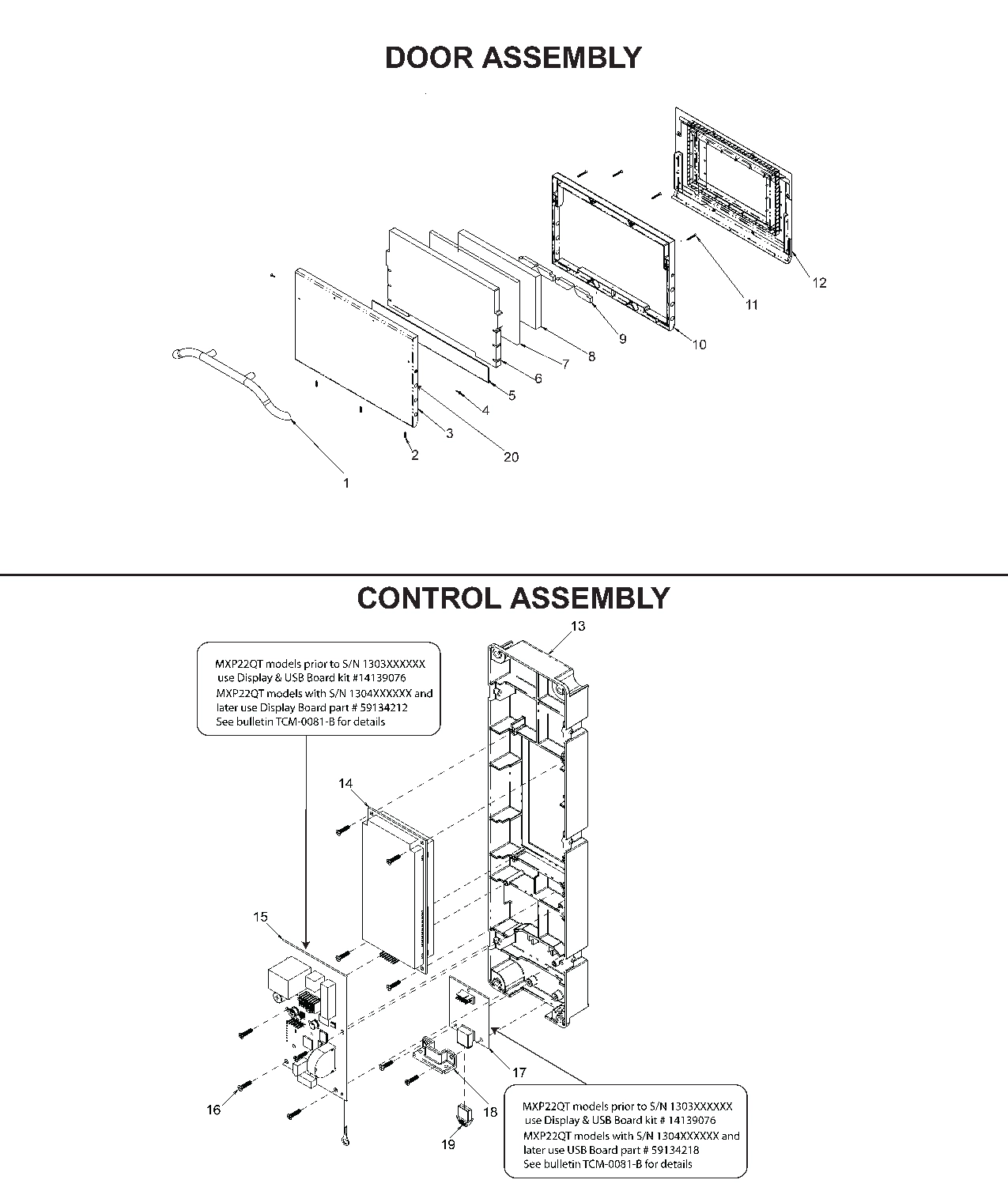 Door Assembly / Control Assembly