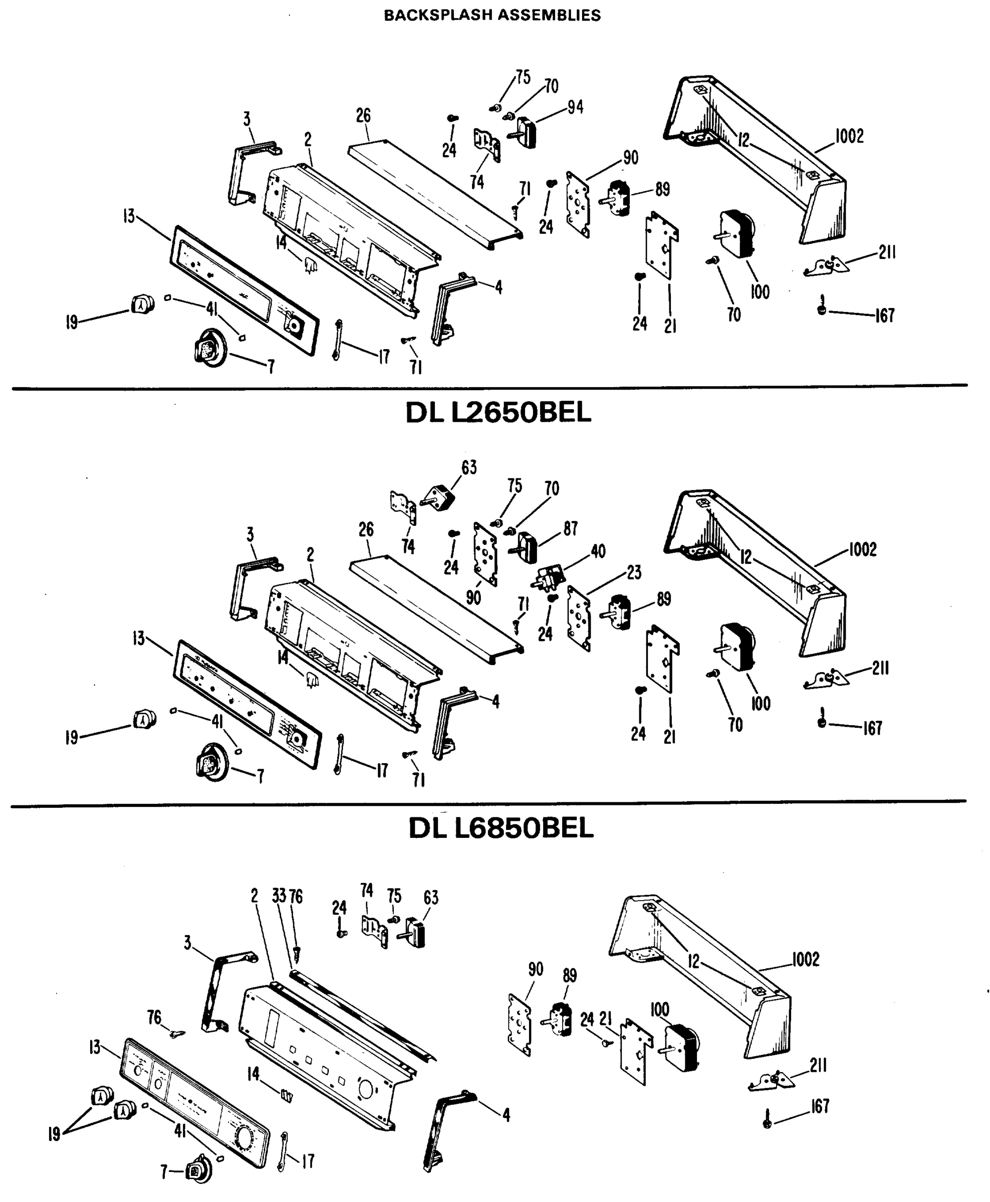 BACKSPLASH ASSEMBLIES