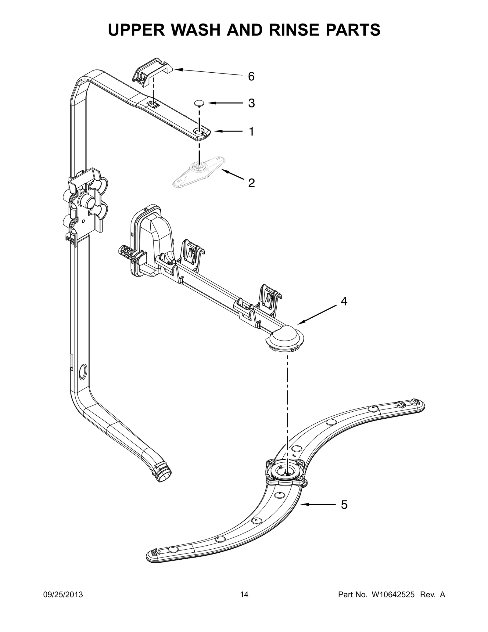 UPPER WASH AND RINSE PARTS