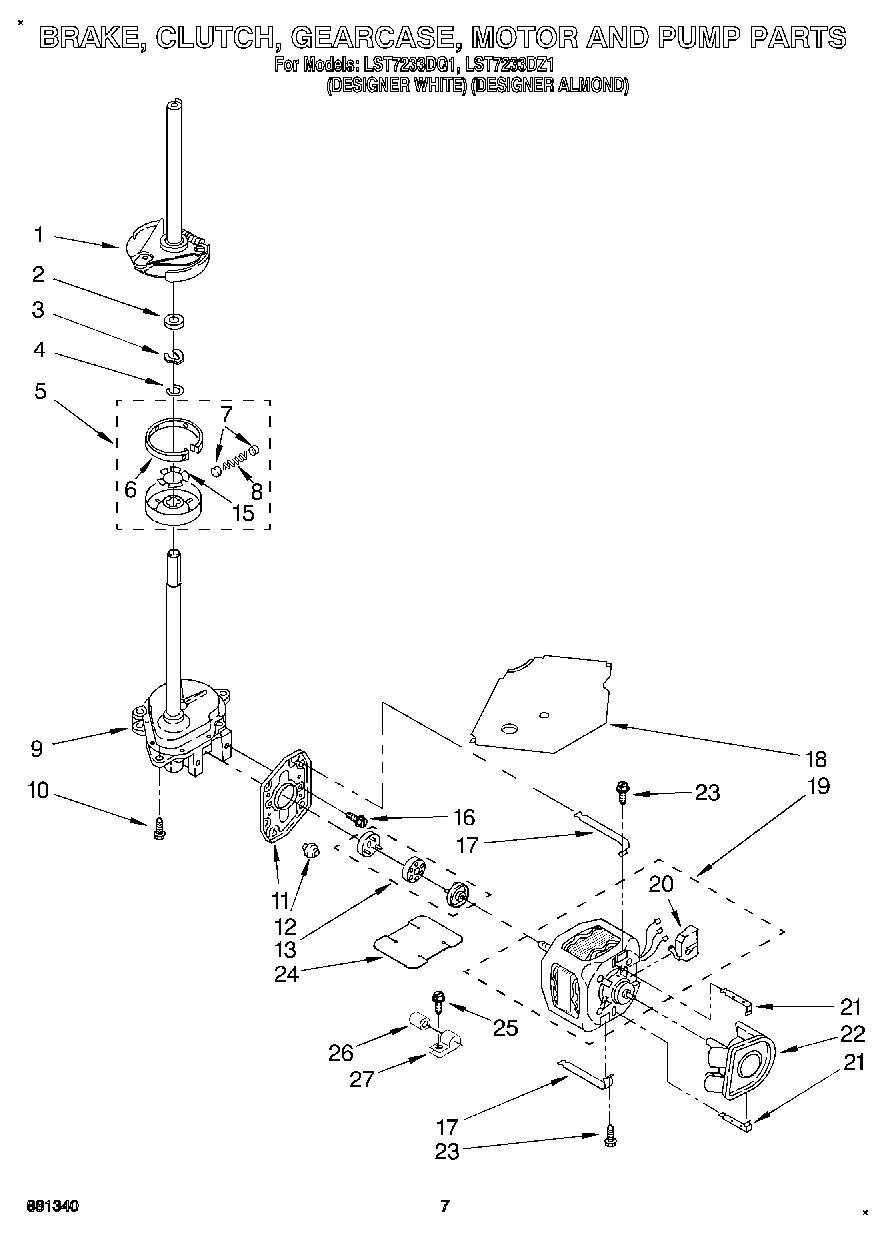 05 - BRAKE, CLUTCH, GEARCASE, MOTOR & PUMP