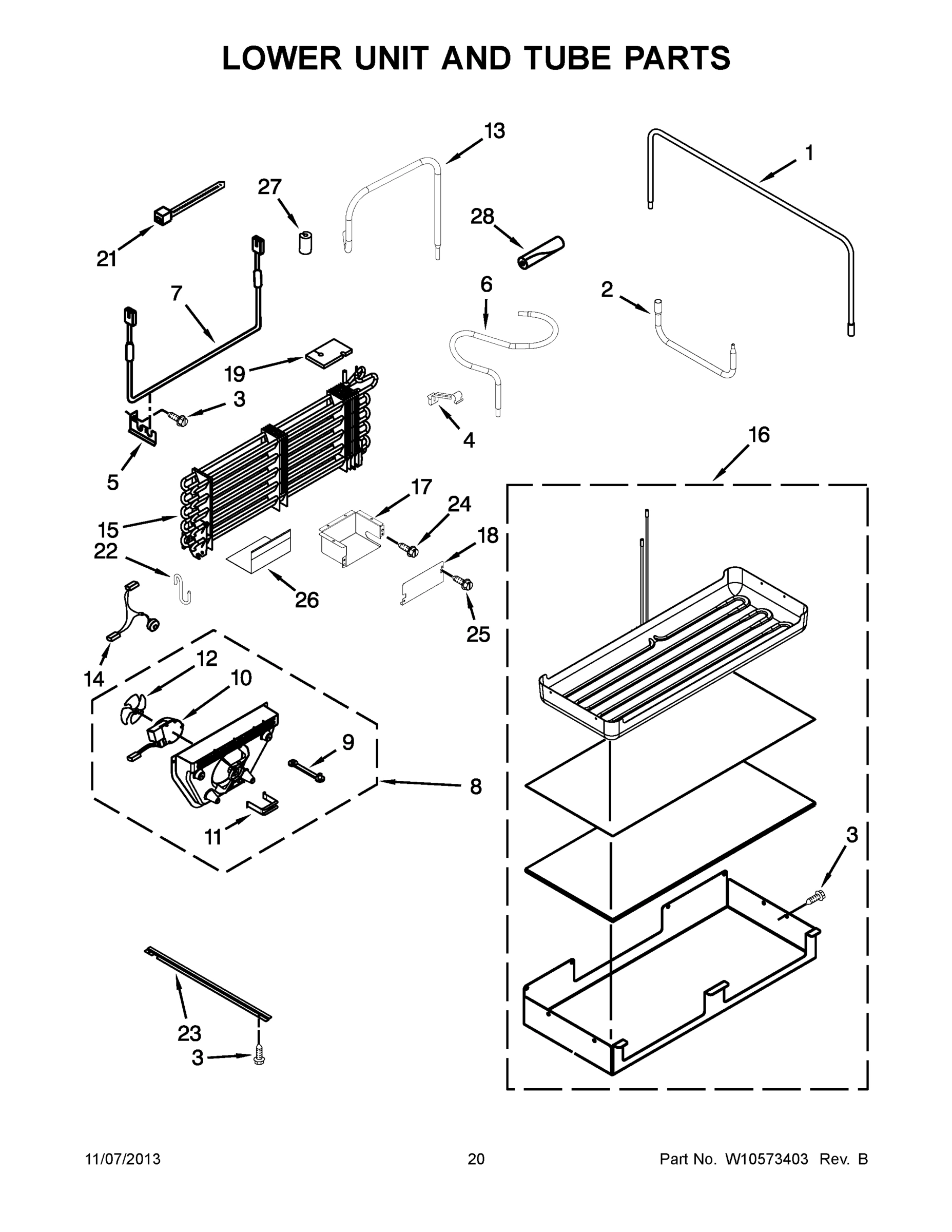 11 - LOWER UNIT AND TUBE PARTS