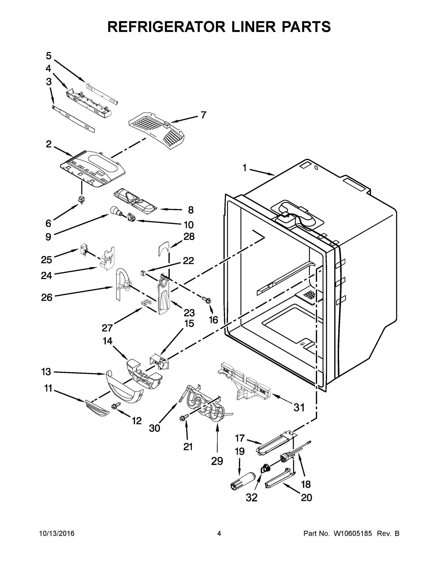 03 - REFRIGERATOR LINER PARTS