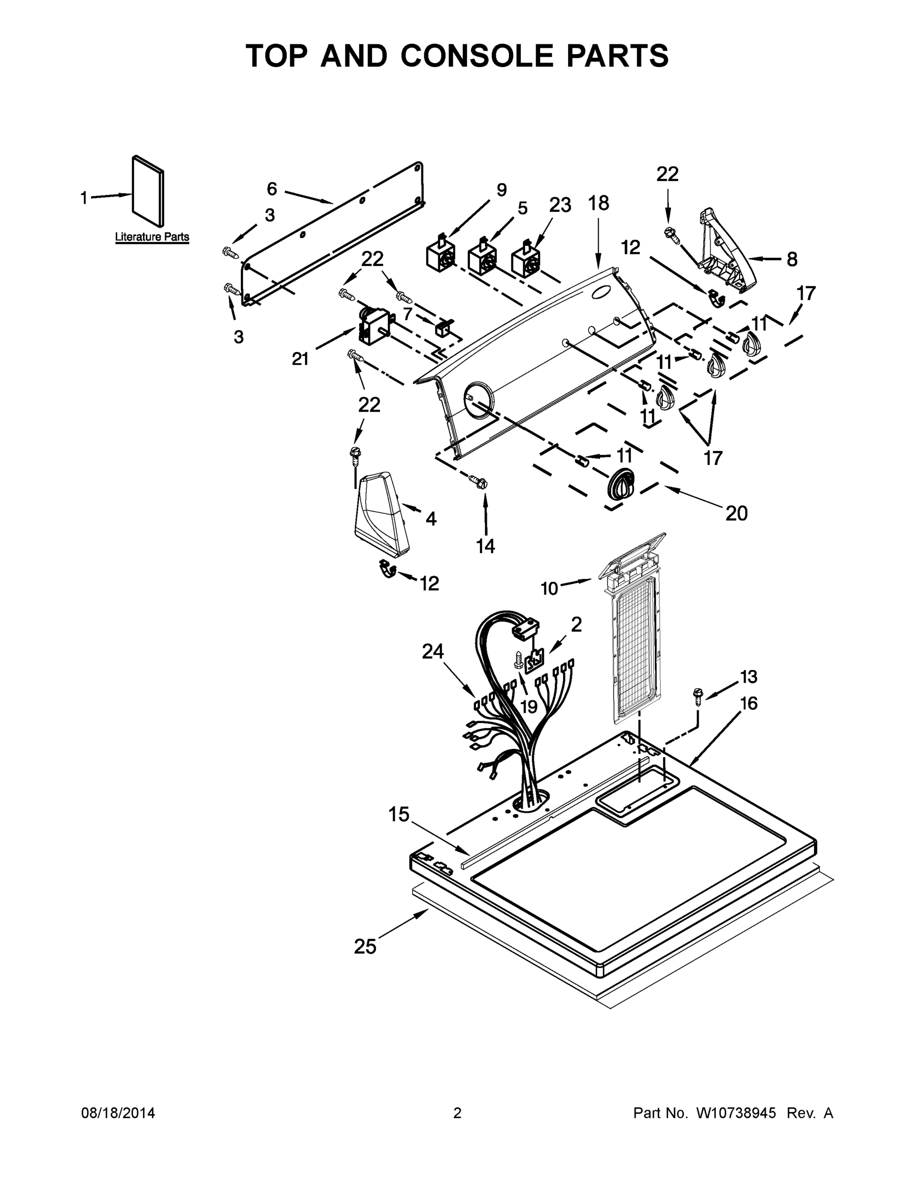 02 - TOP AND CONSOLE PARTS