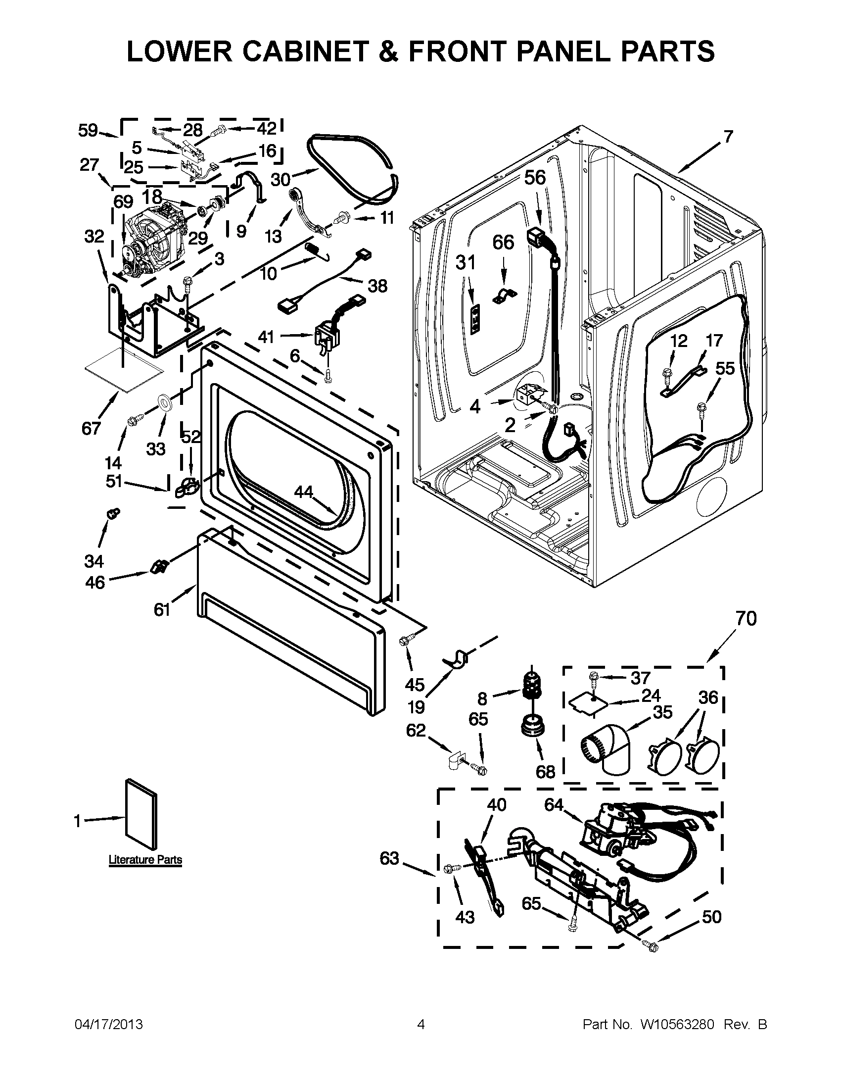 02 - LOWER CABINET & FRONT PANEL PARTS