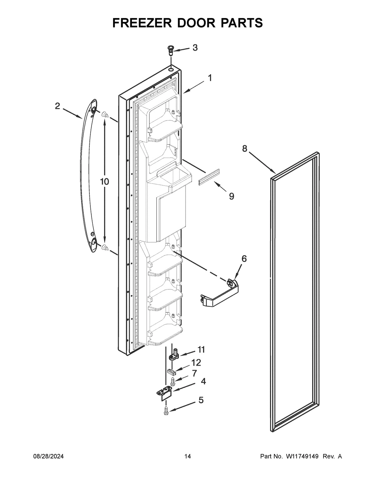 08 - FREEZER DOOR PARTS