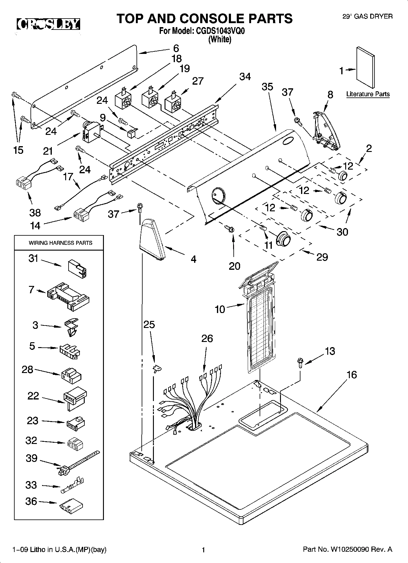 01 - TOP AND CONSOLE PARTS