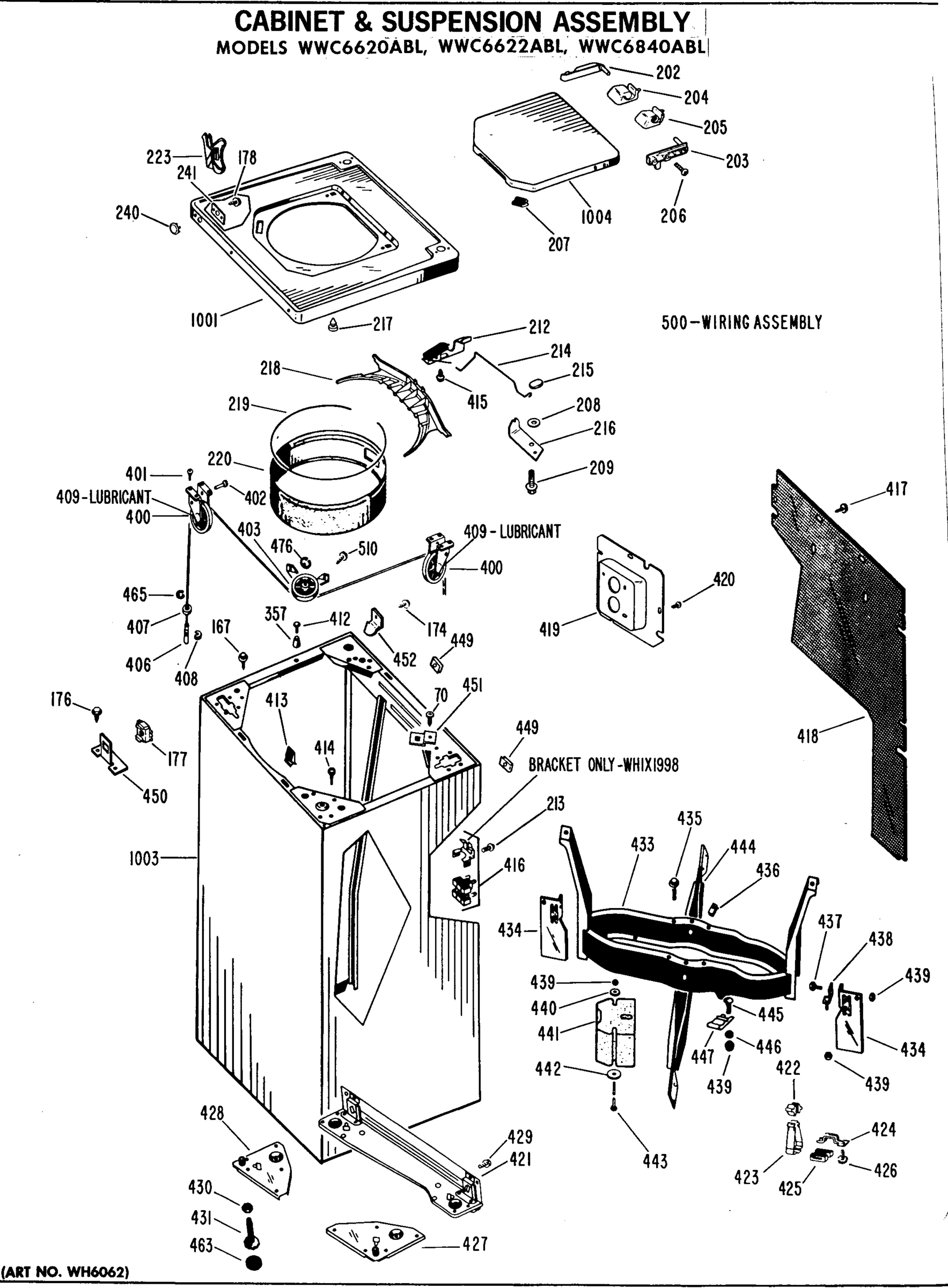 CABINET & SUSPENSION ASSEMBLY