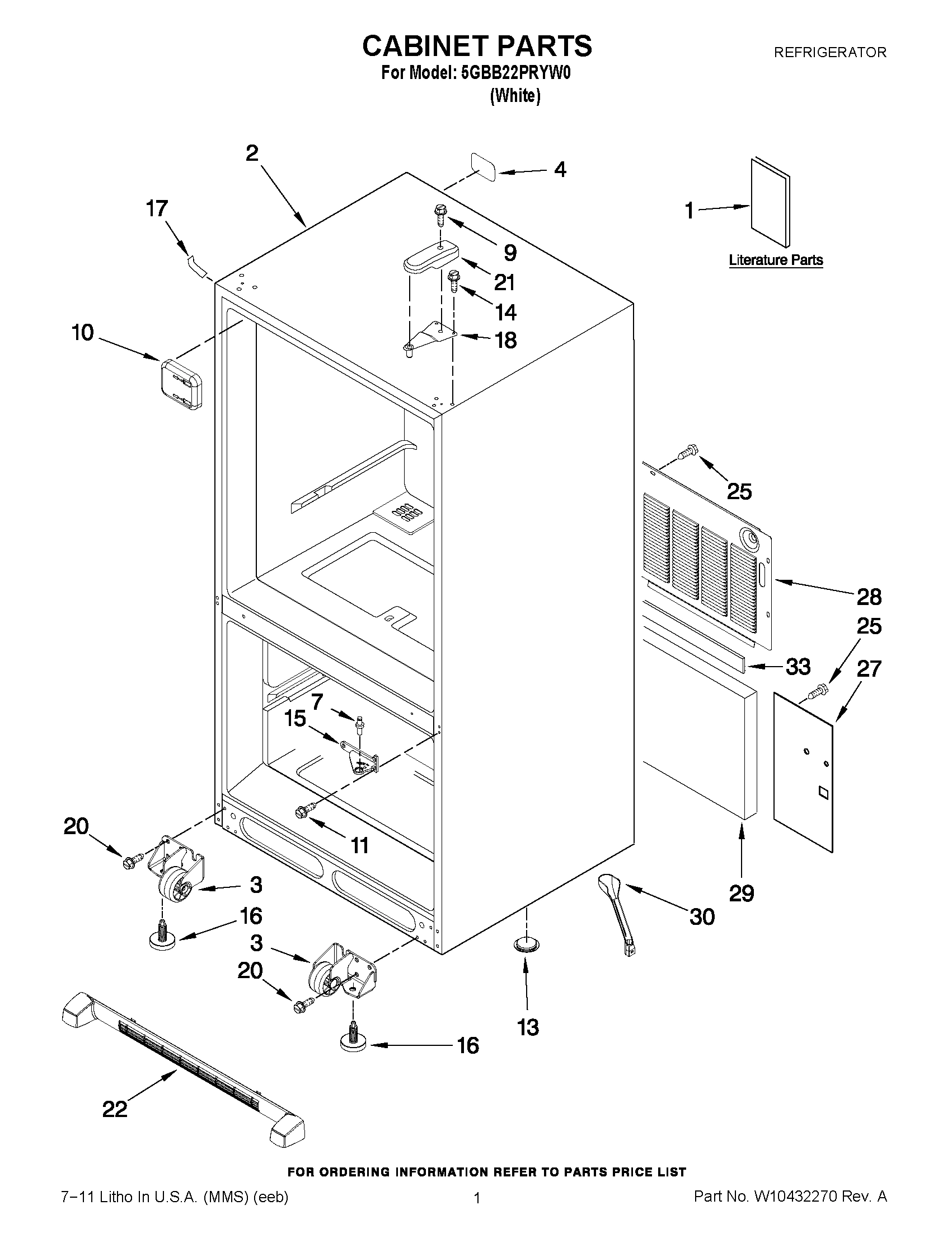 01 - CABINET PARTS