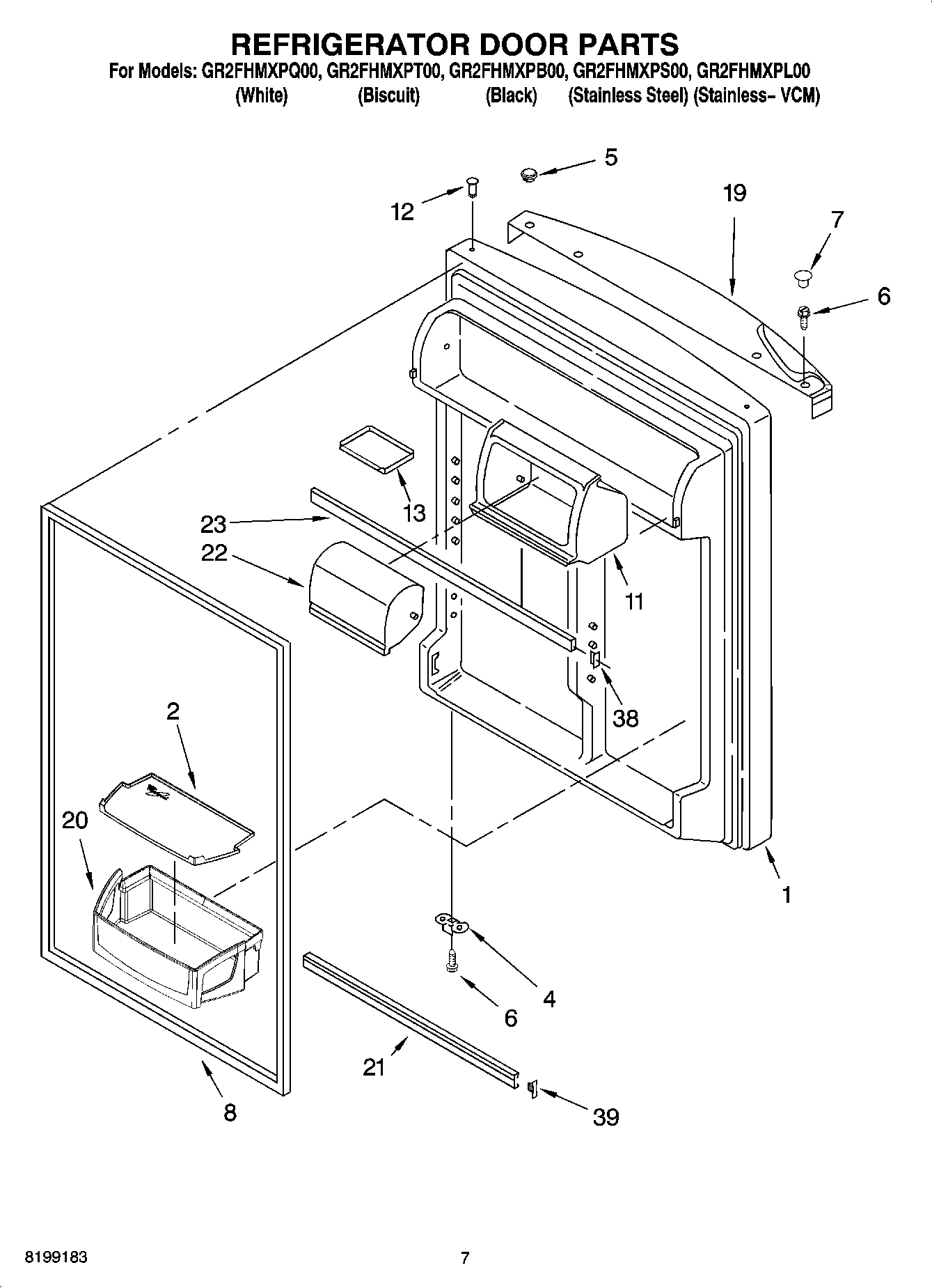 04 - REFRIGERATOR DOOR PARTS