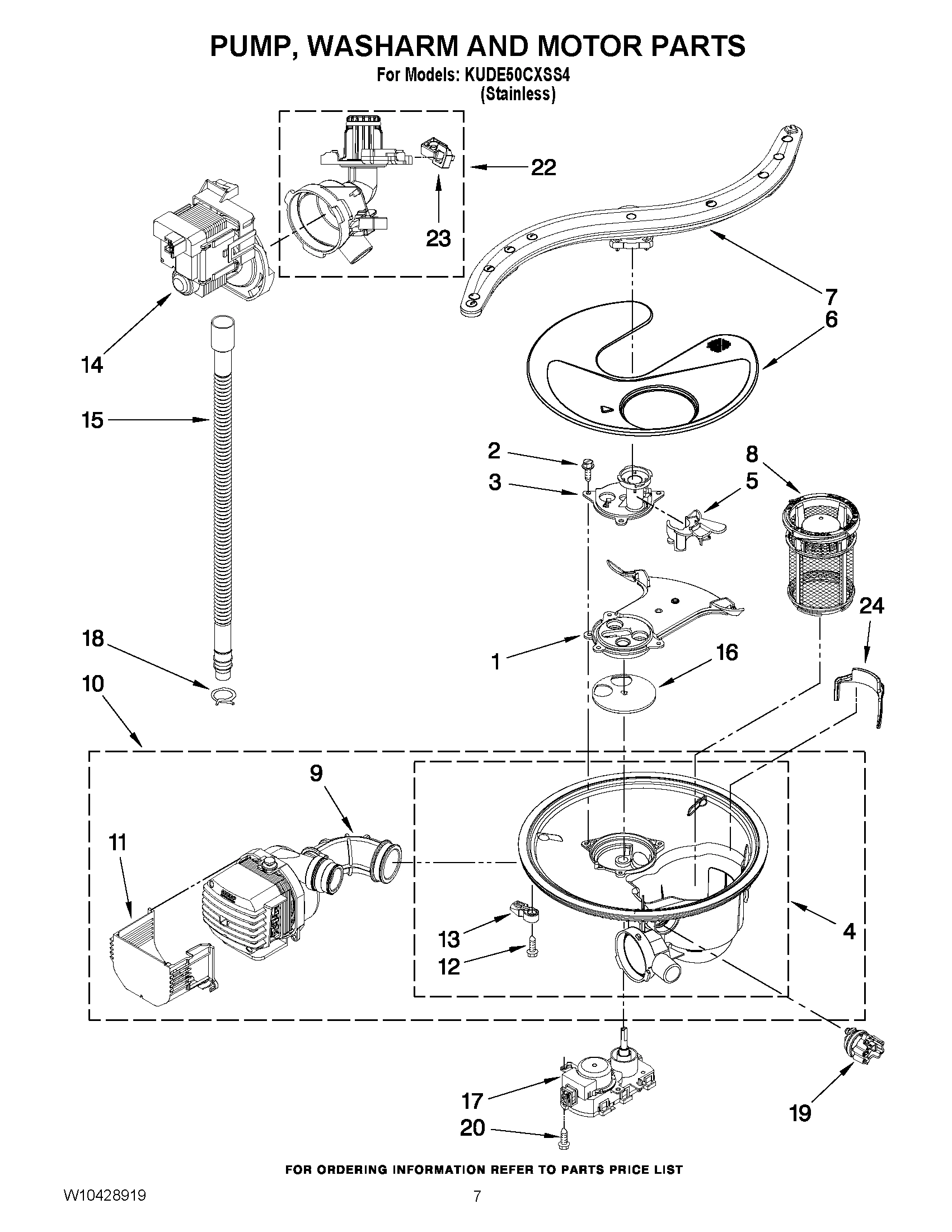 06 - PUMP, WASHARM AND MOTOR PARTS
