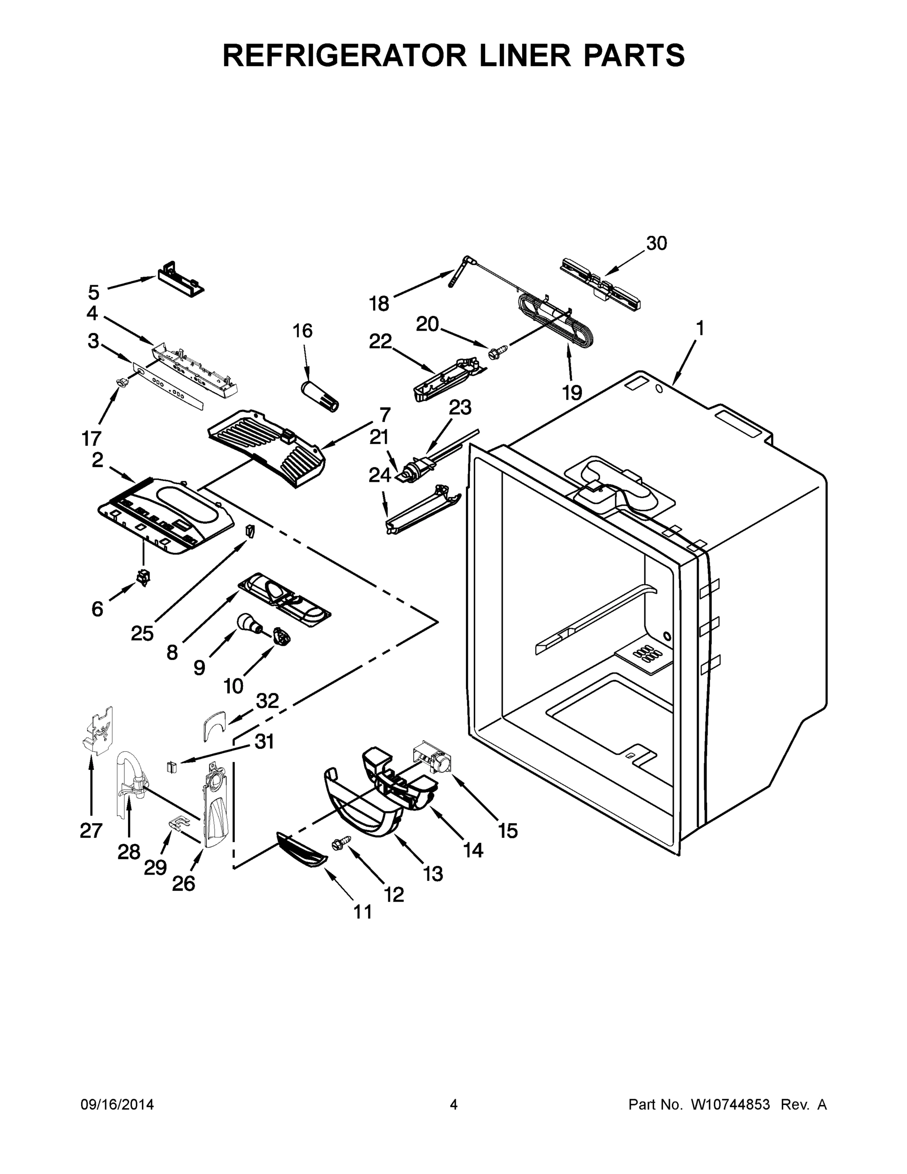 03 - REFRIGERATOR LINER PARTS