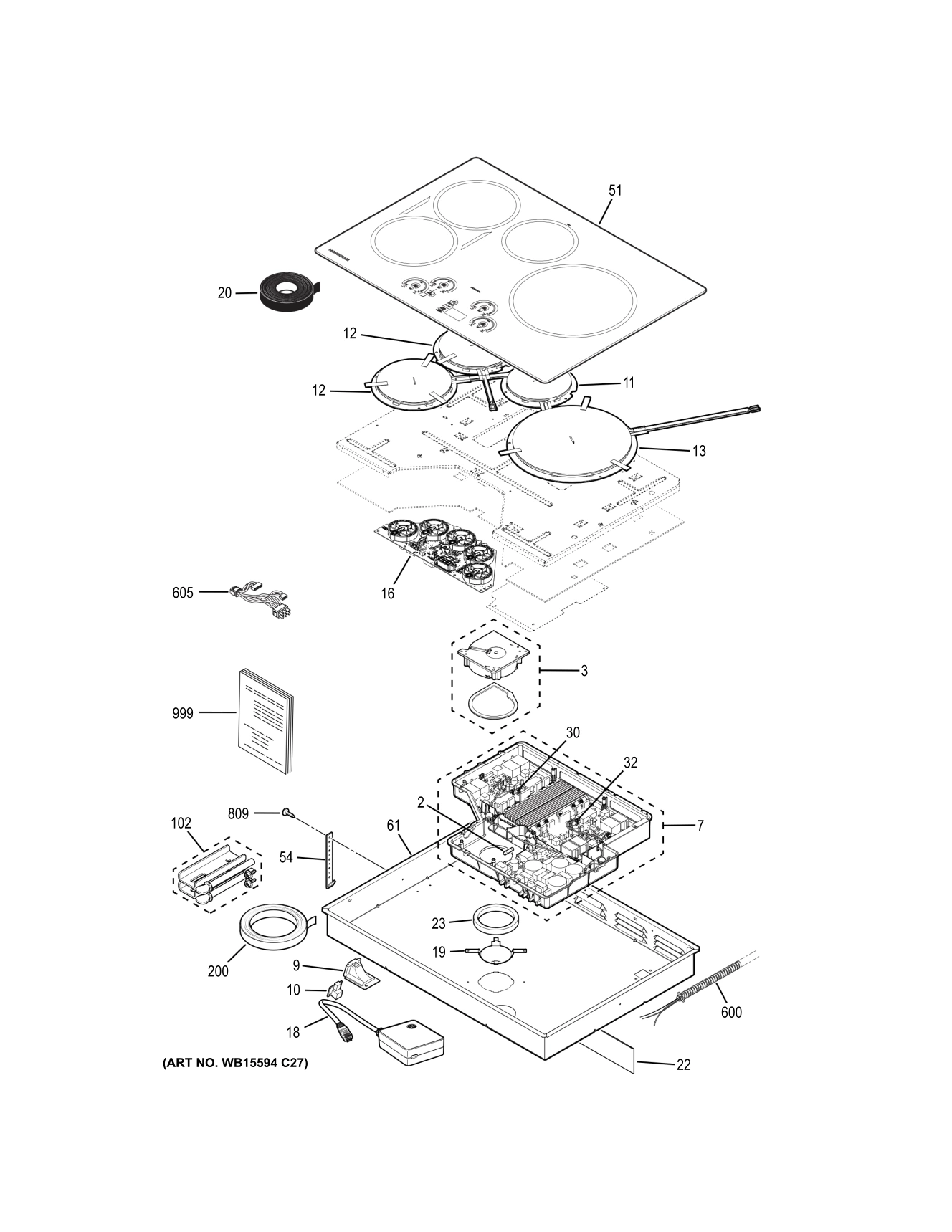 CONTROL PANEL & COOKTOP