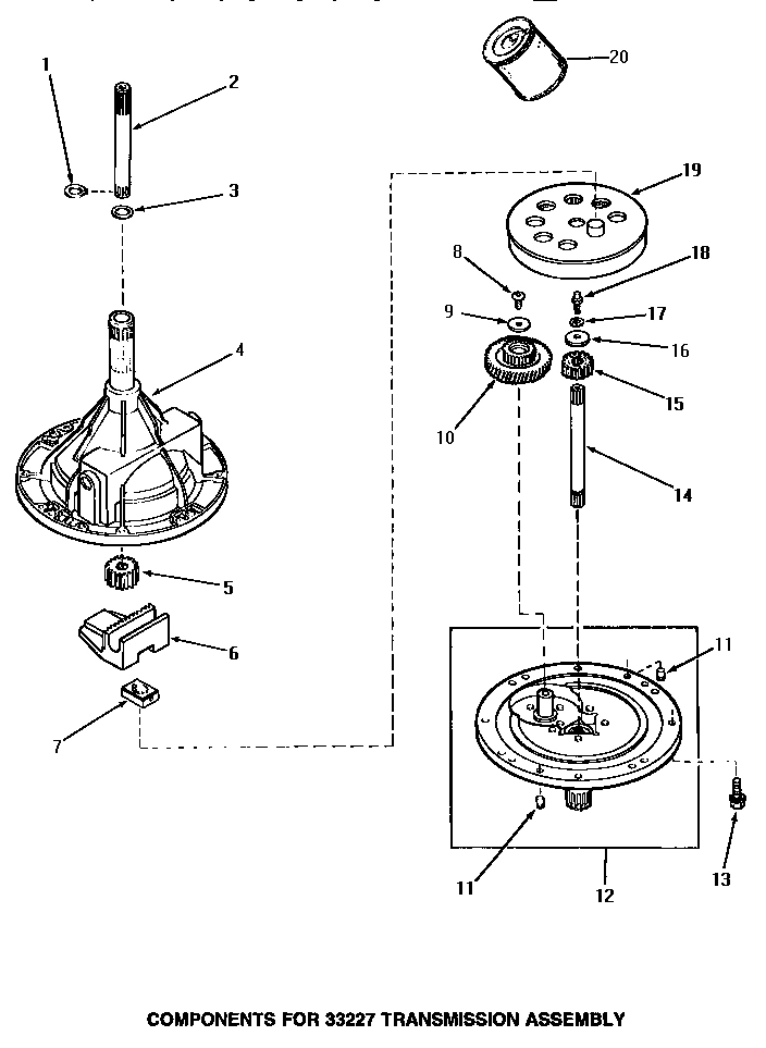 01 - 33227 TRANSMISSION ASSY COMPONENTS