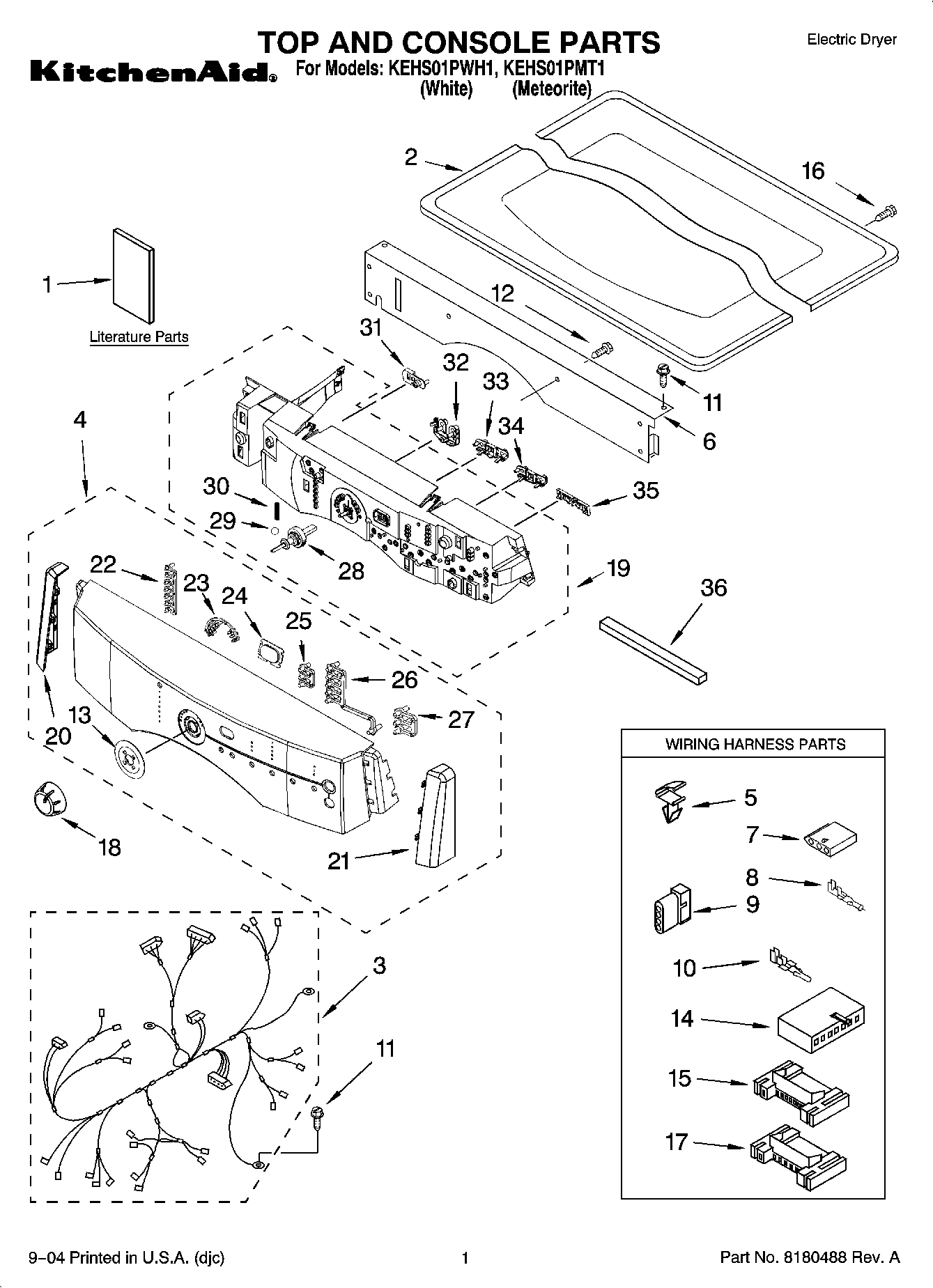 01 - TOP AND CONSOLE PARTS