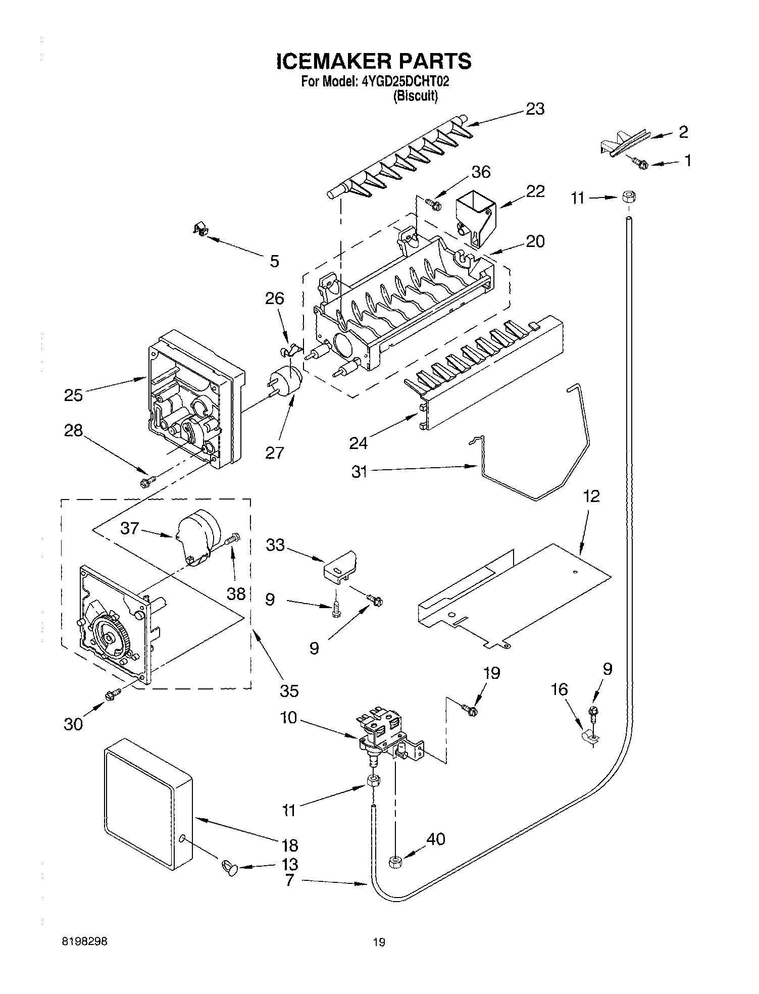 12 - ICE MAKER, OPTIONAL