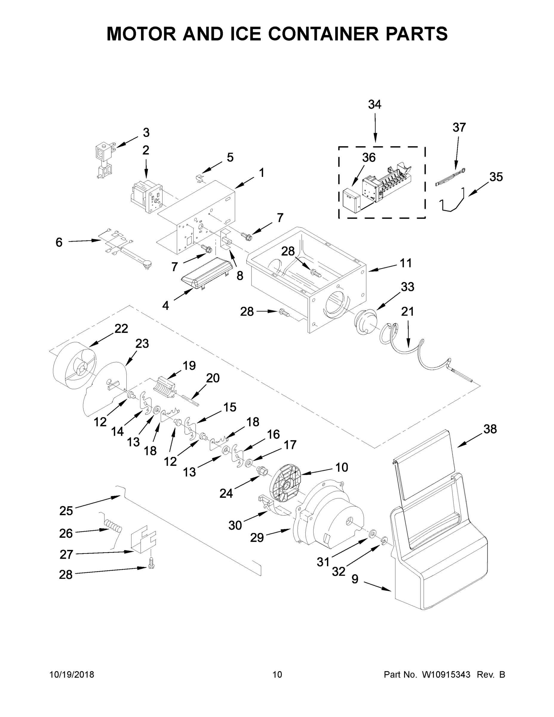 06 - MOTOR AND ICE CONTAINER PARTS