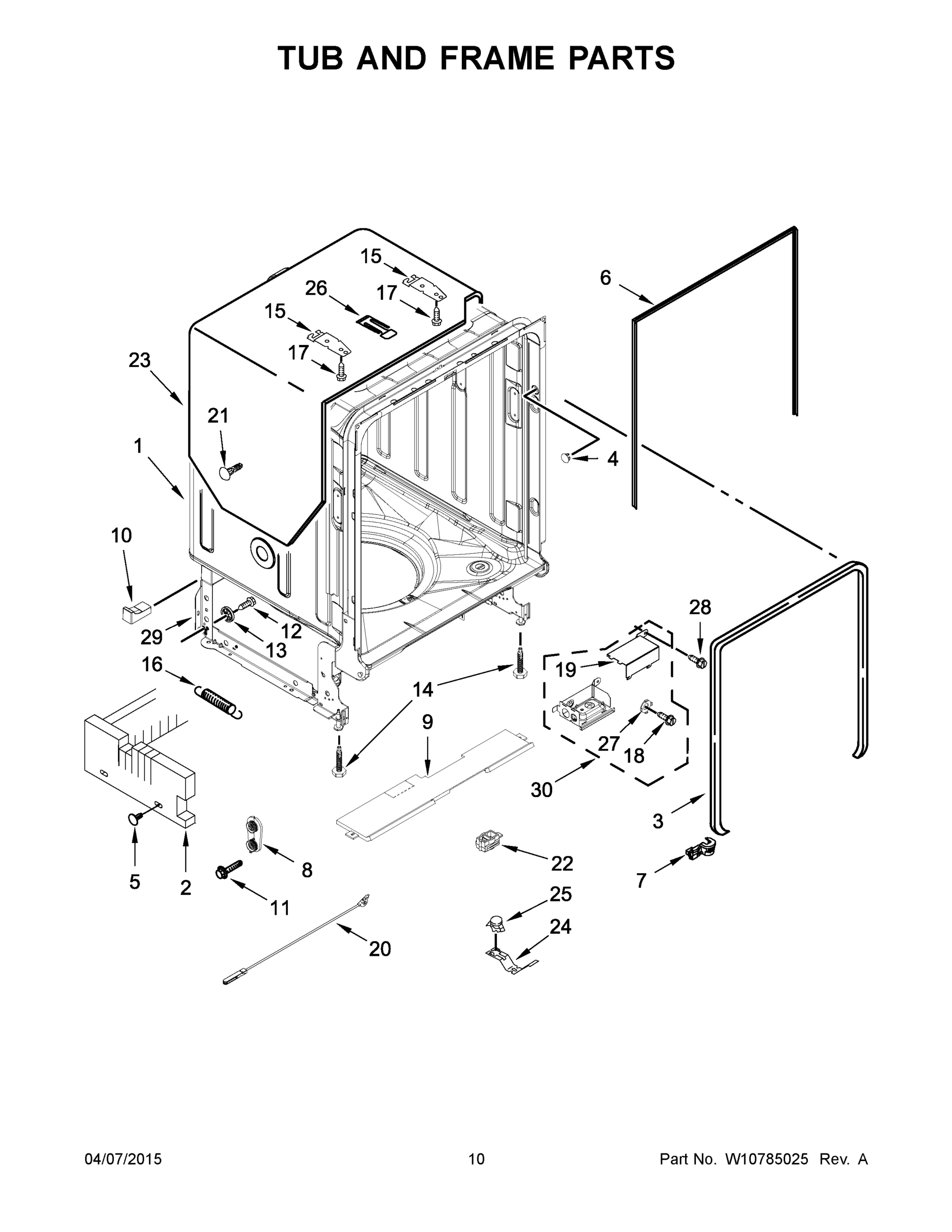 06 - TUB AND FRAME PARTS