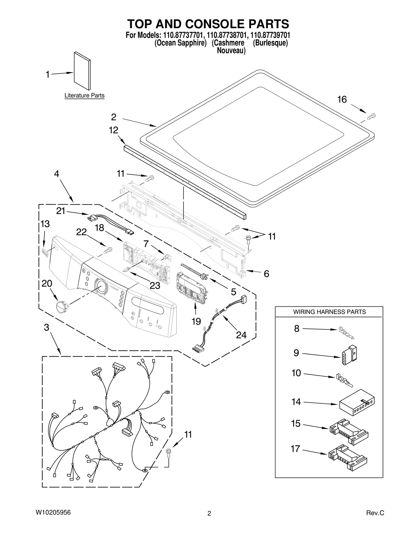 TOP AND CONSOLE PARTS