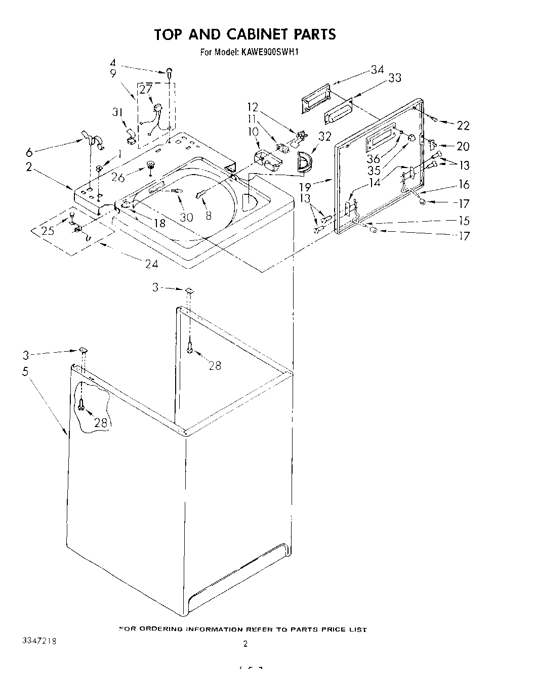 02 - TOP AND CABINET , LITERATURE AND OPTIONAL