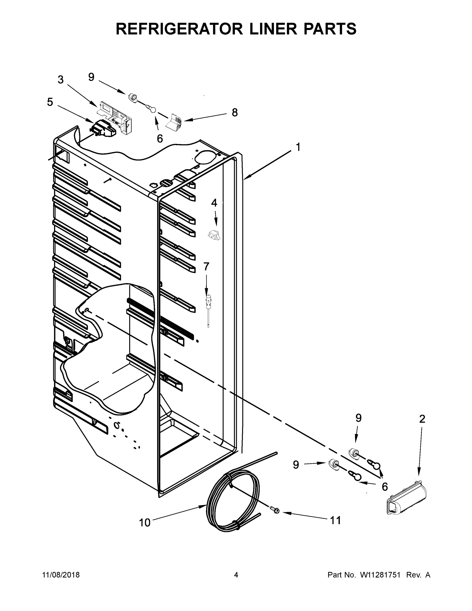 03 - REFRIGERATOR LINER PARTS