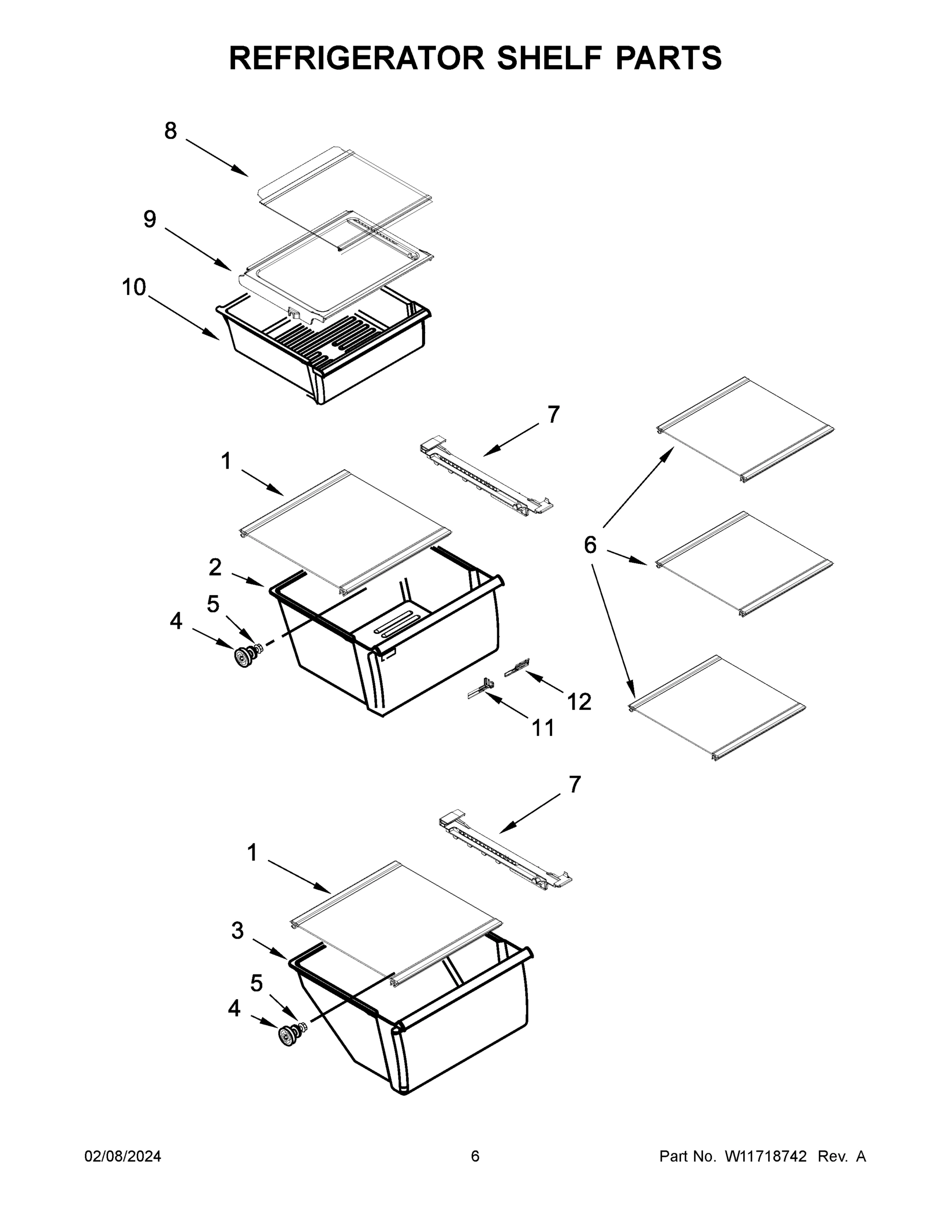 04 - REFRIGERATOR SHELF PARTS