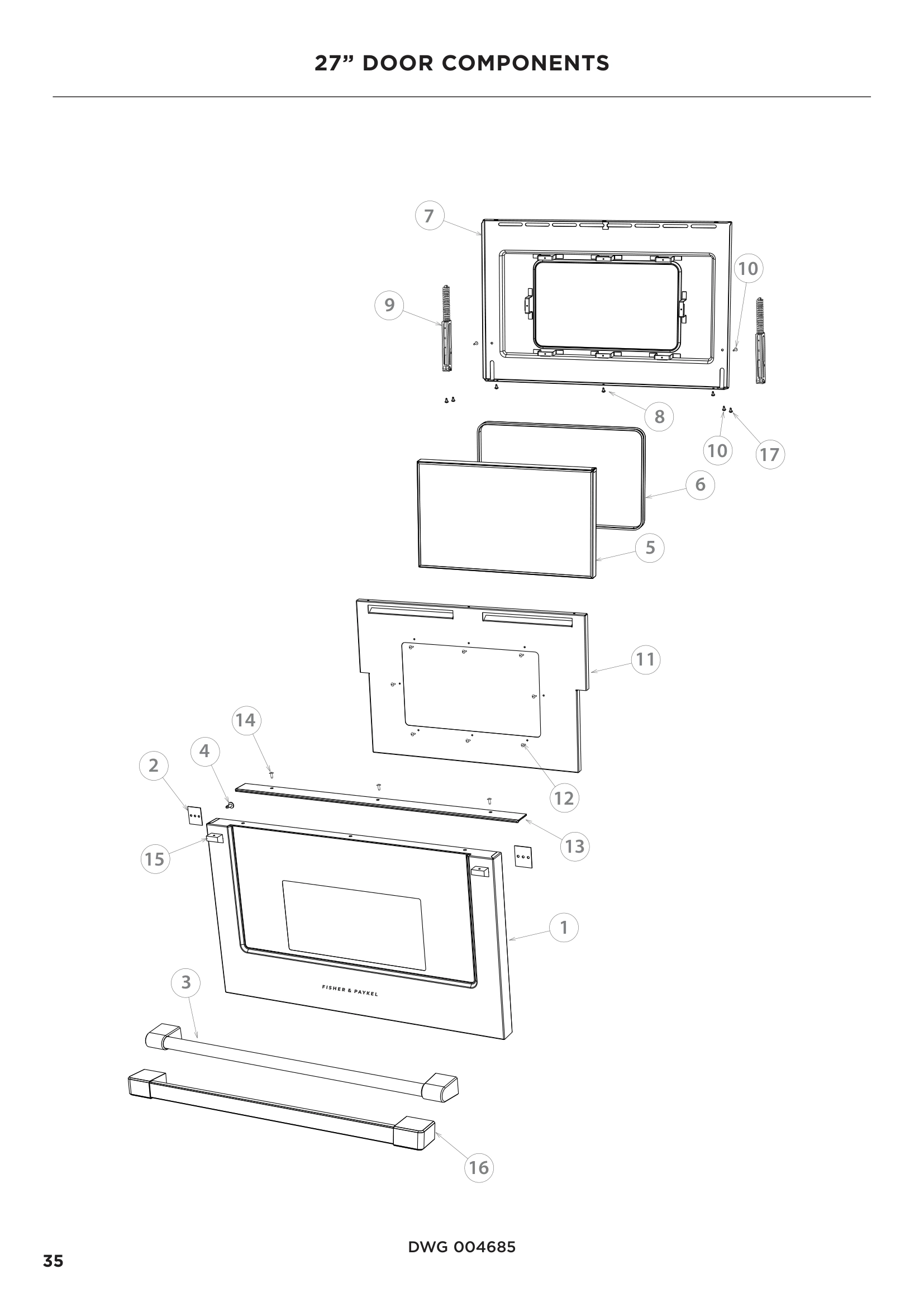 27” DOOR COMPONENTS