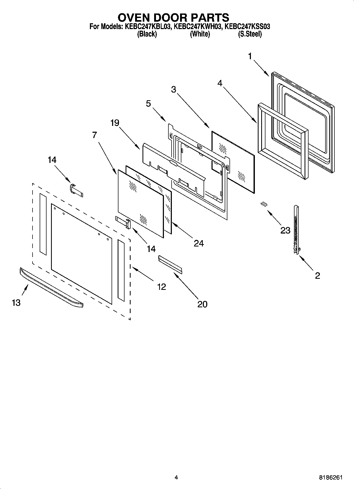 03 - OVEN DOOR PARTS