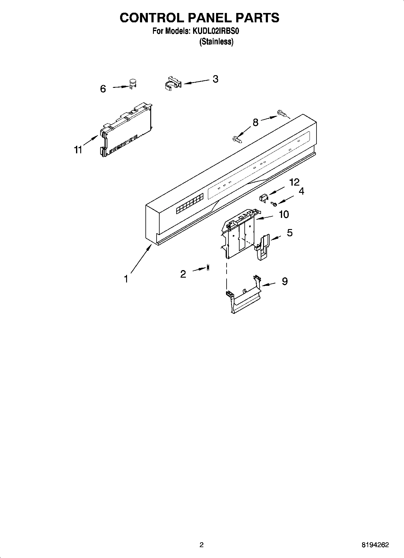 02 - CONTROL PANEL PARTS