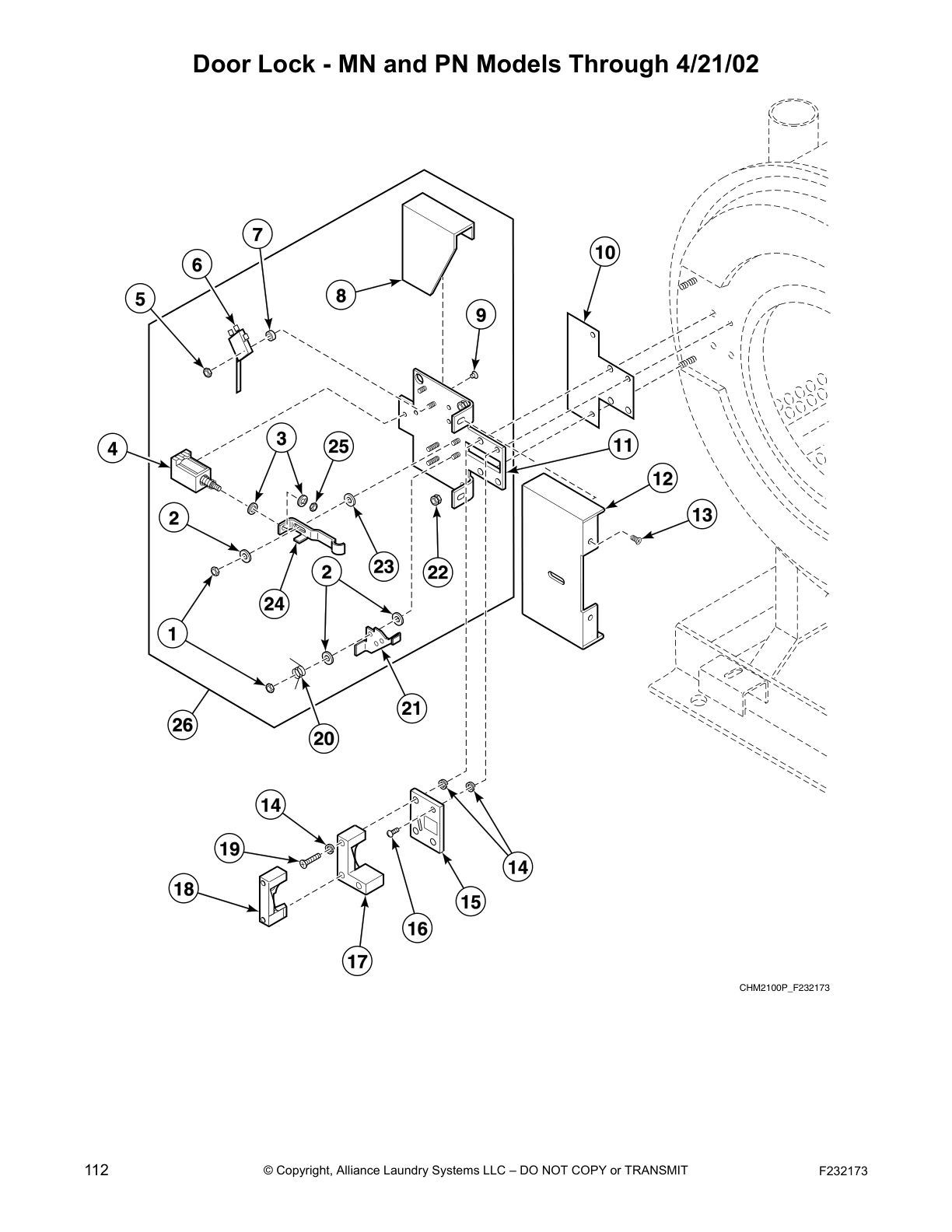Door Lock - MN and PN Models Through 4/21/02