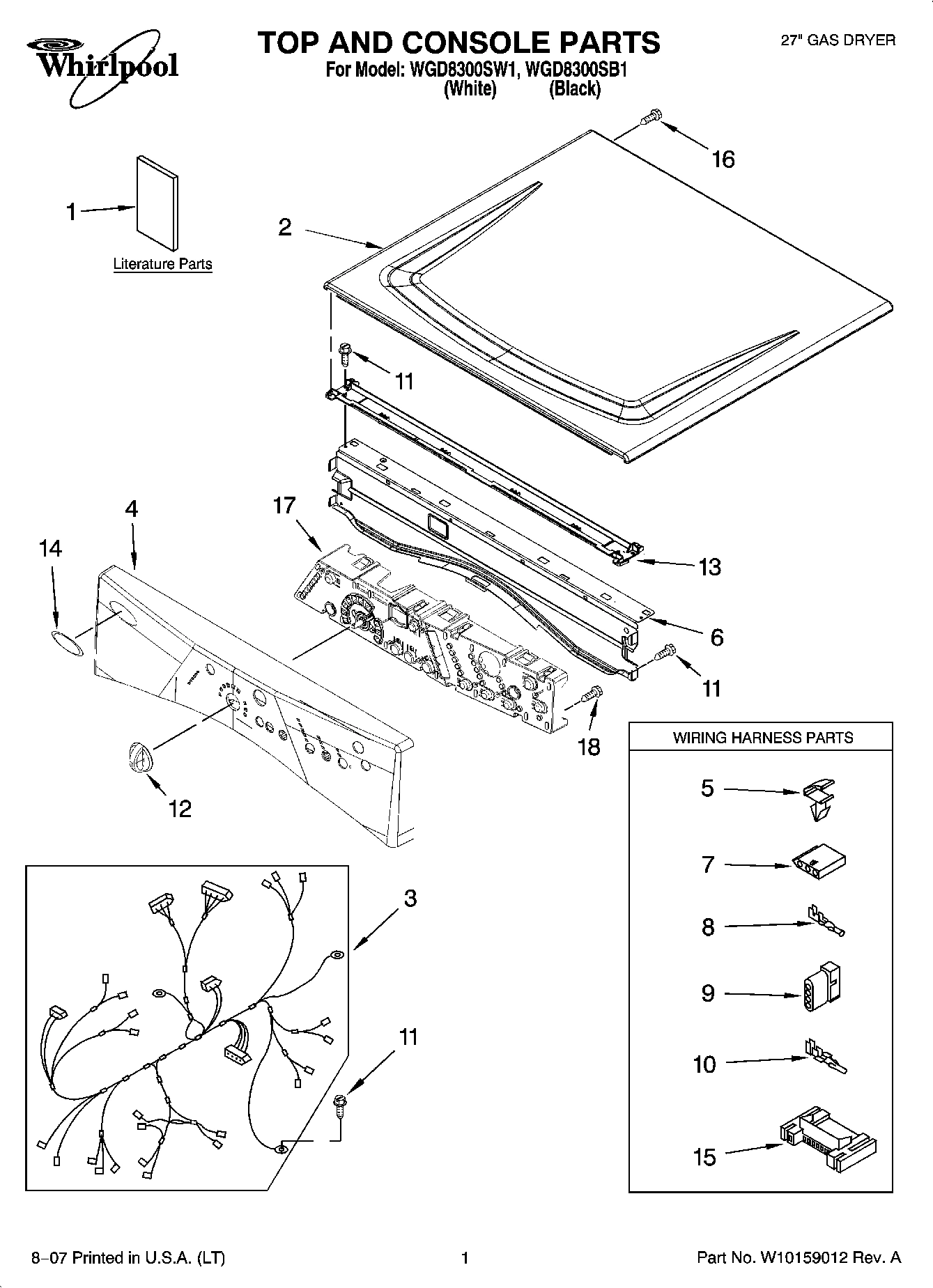 01 - TOP AND CONSOLE PARTS