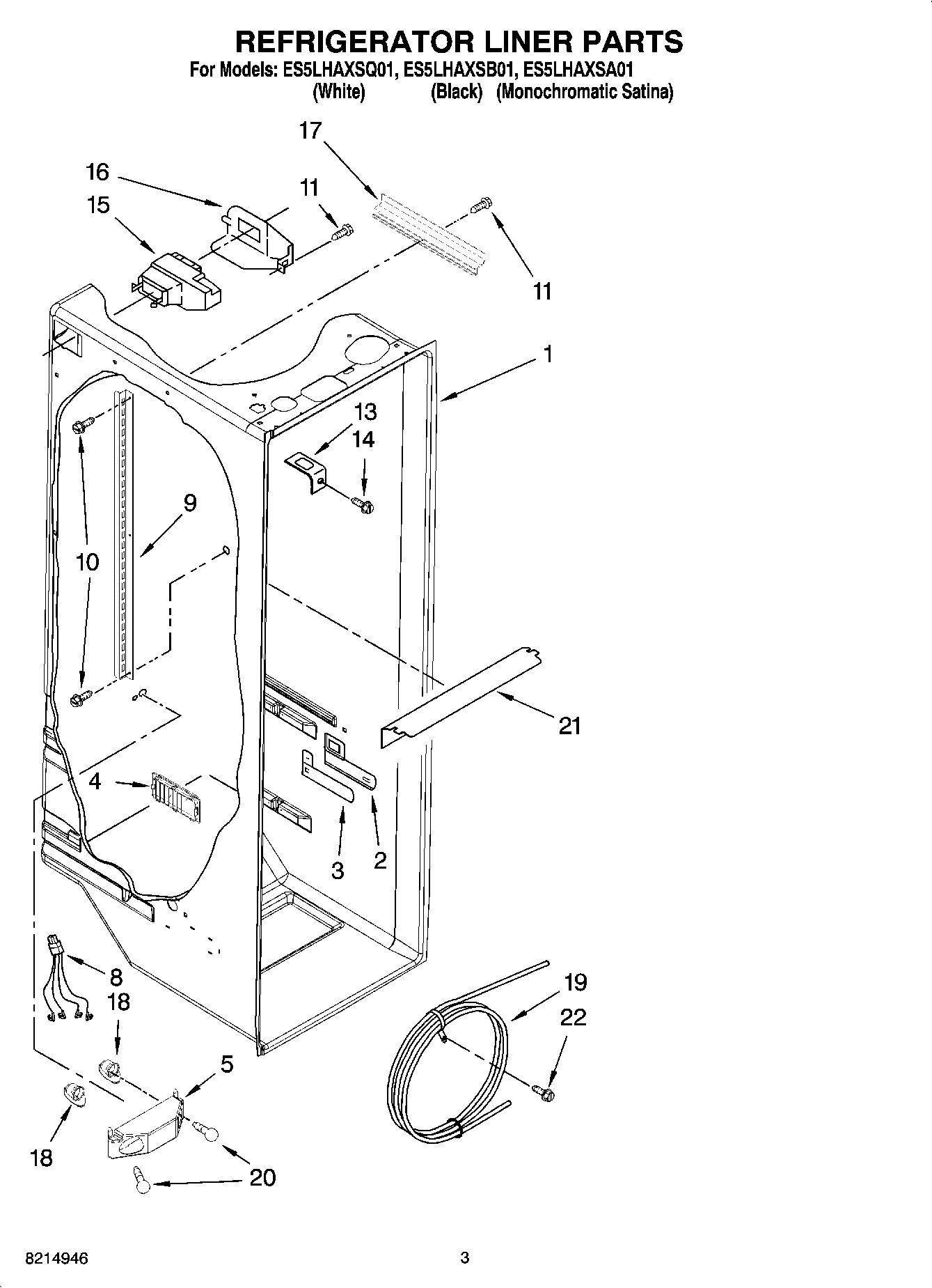 02 - REFRIGERATOR LINER PARTS