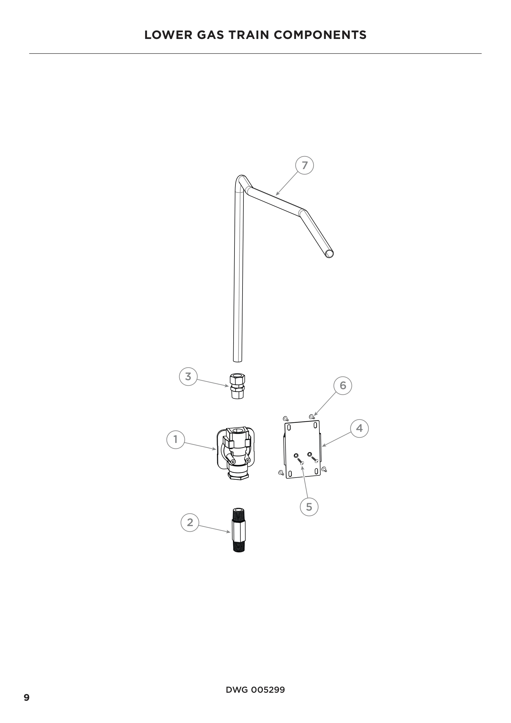 LOWER GAS TRAIN COMPONENTS