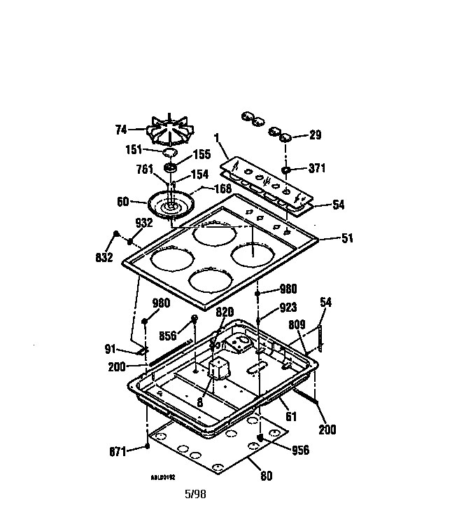 30" GAS COUNTER UNIT