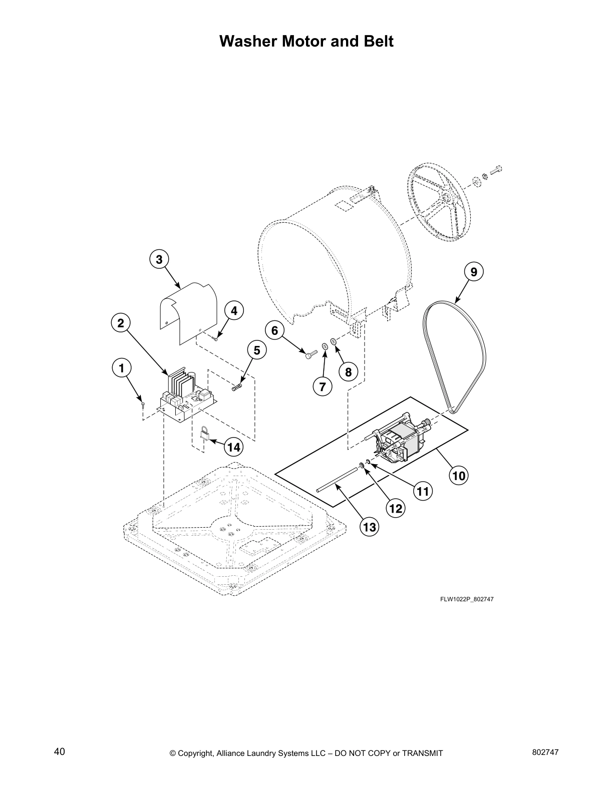 Washer Motor and Belt
