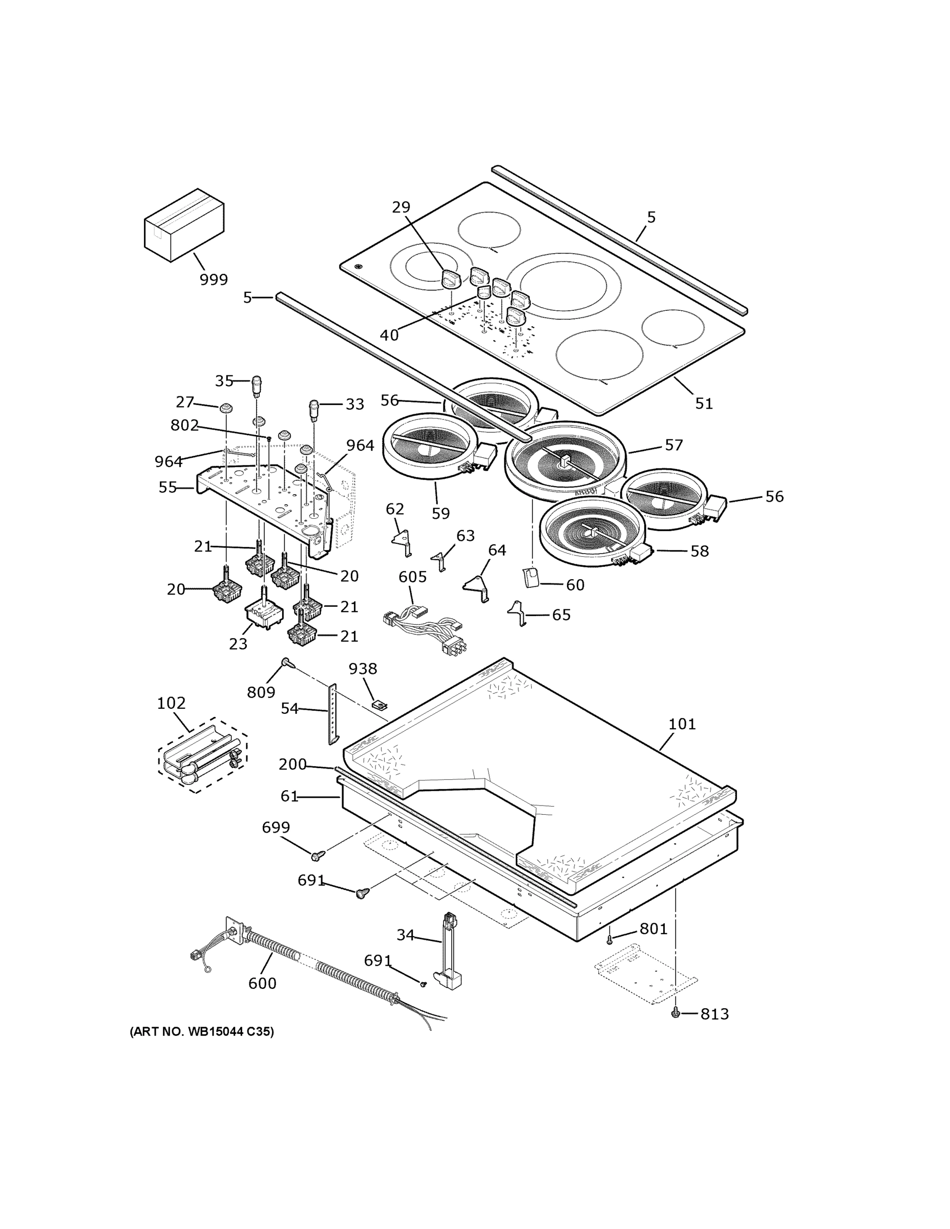 CONTROL PANEL & COOKTOP
