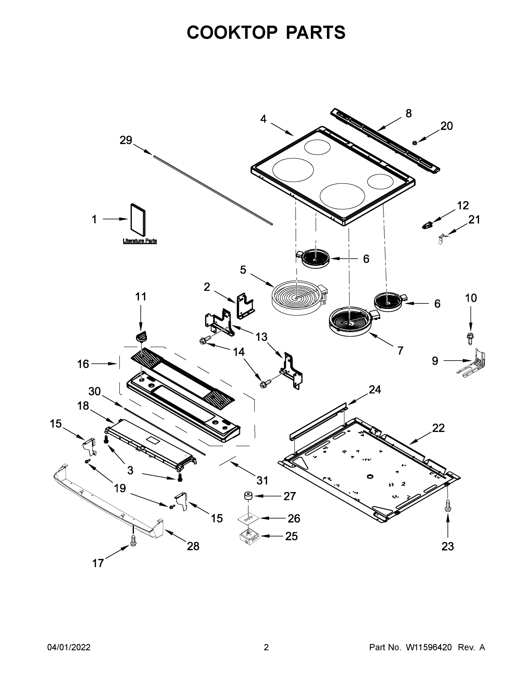 02 - COOKTOP PARTS